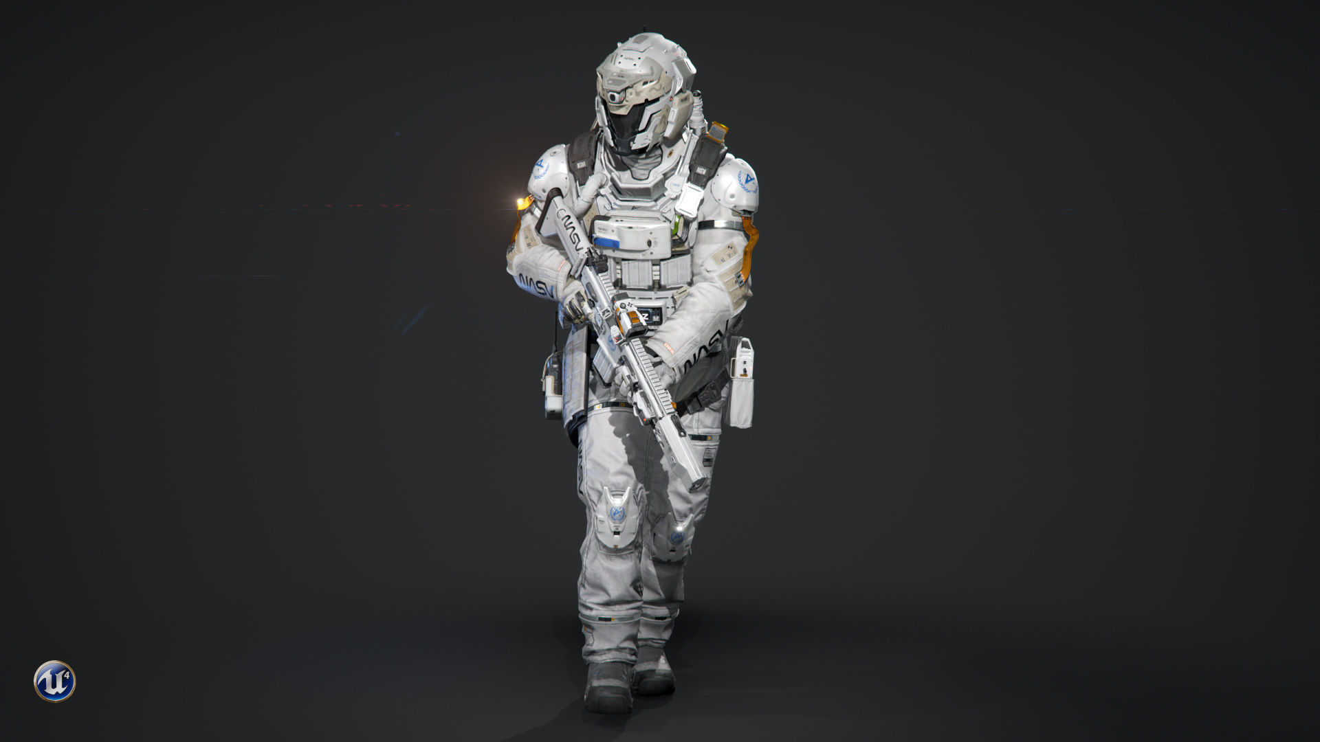 SCIFI - SPACE SOLDIER Low-poly 3D model_8