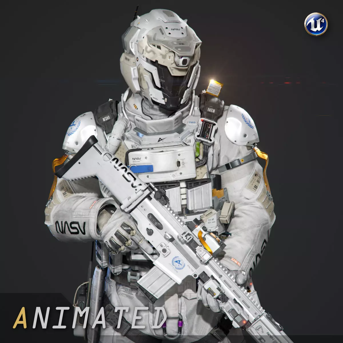 SCIFI - SPACE SOLDIER Low-poly 3D model_0