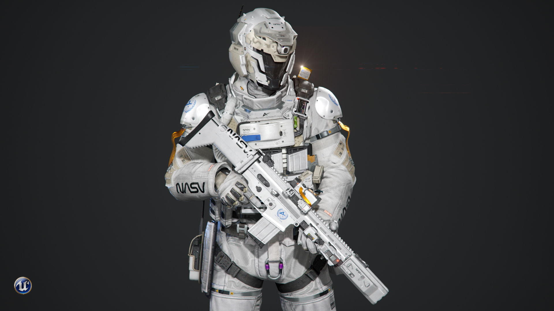 SCIFI - SPACE SOLDIER Low-poly 3D model_3