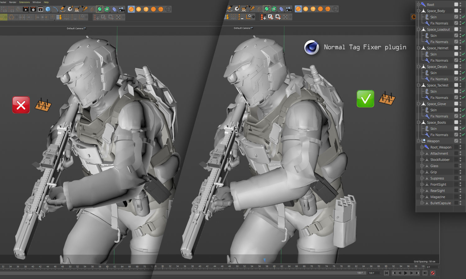 SCIFI - SPACE SOLDIER Low-poly 3D model_22