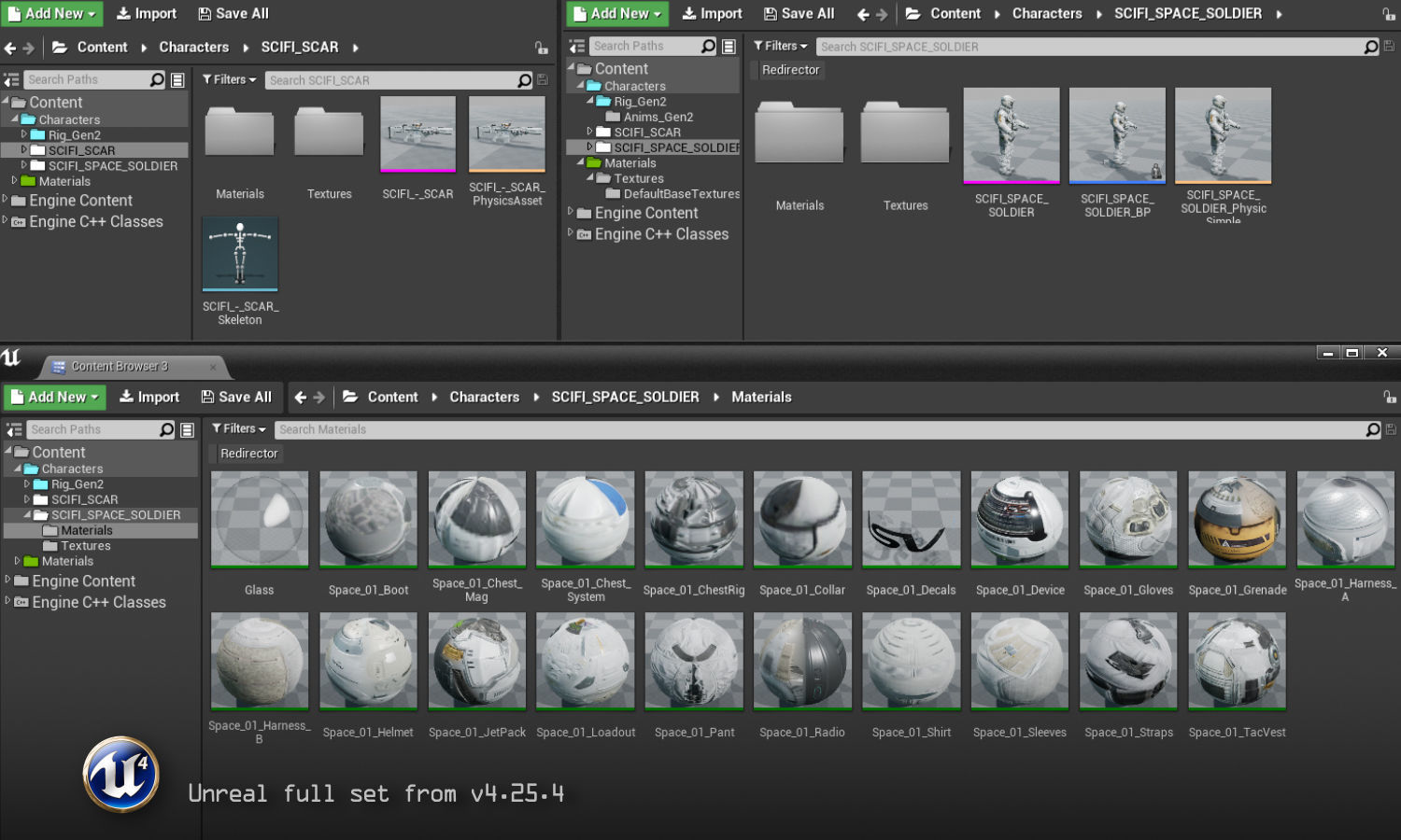SCIFI - SPACE SOLDIER Low-poly 3D model_19