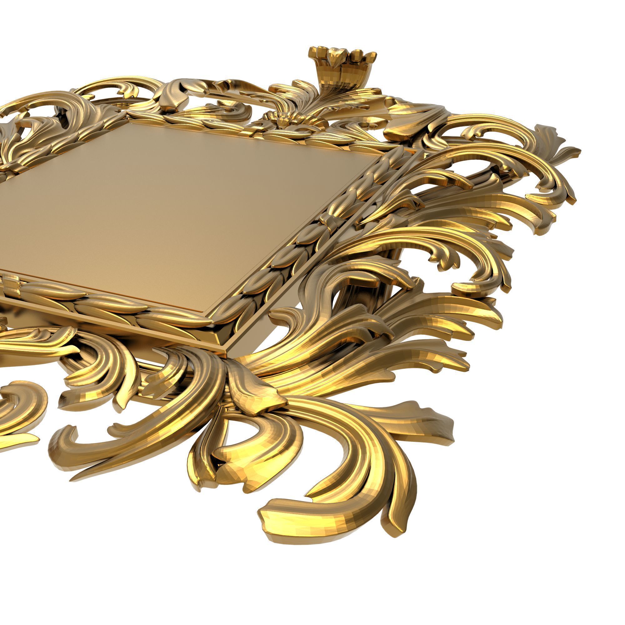 carved frame 3D model_4