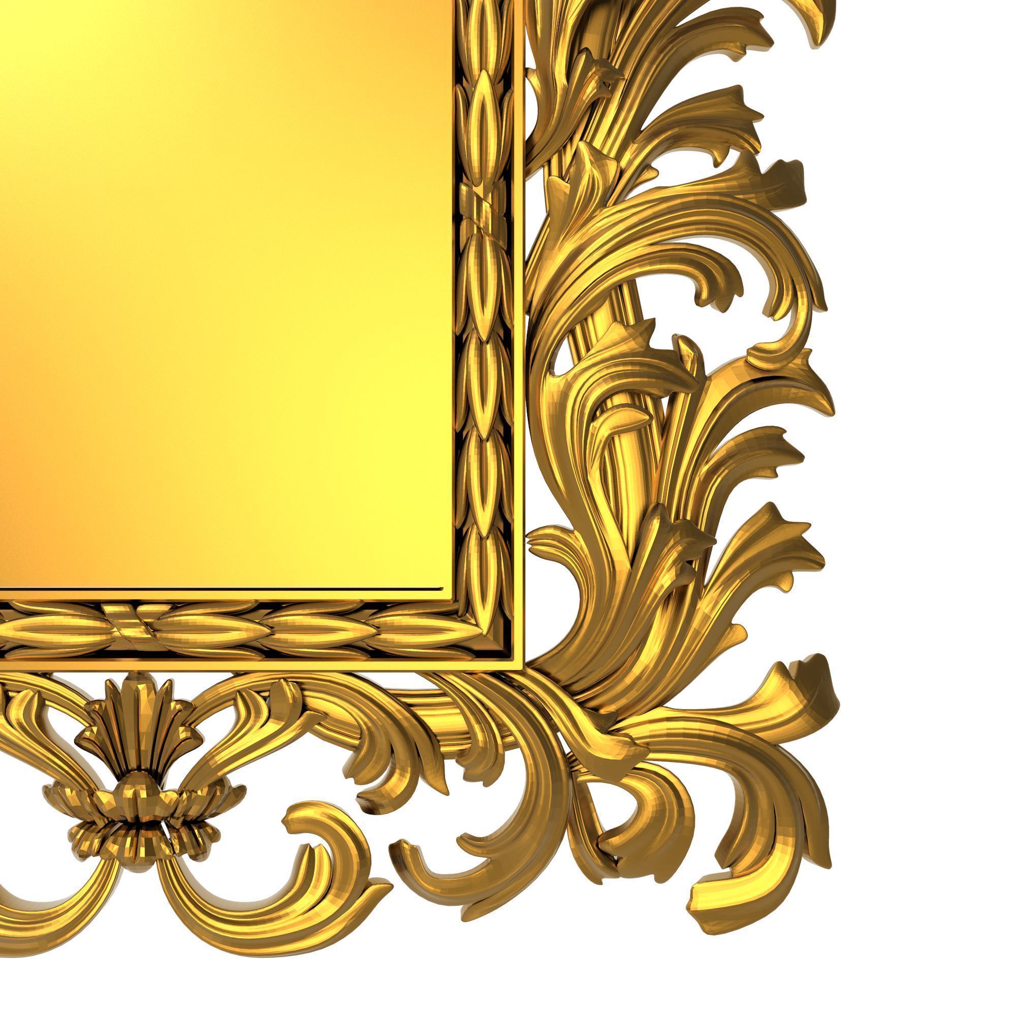 carved frame 3D model_3