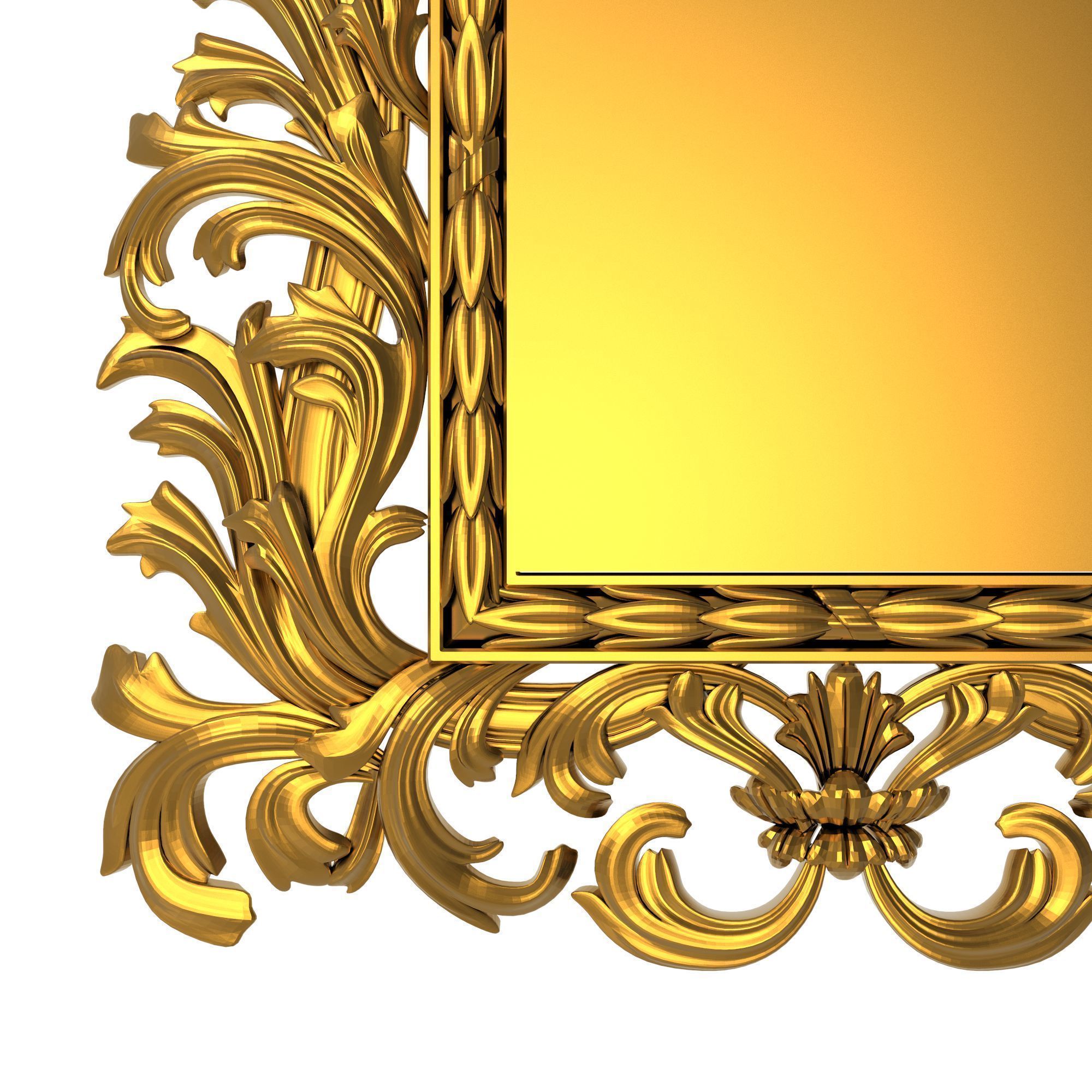carved frame 3D model_2
