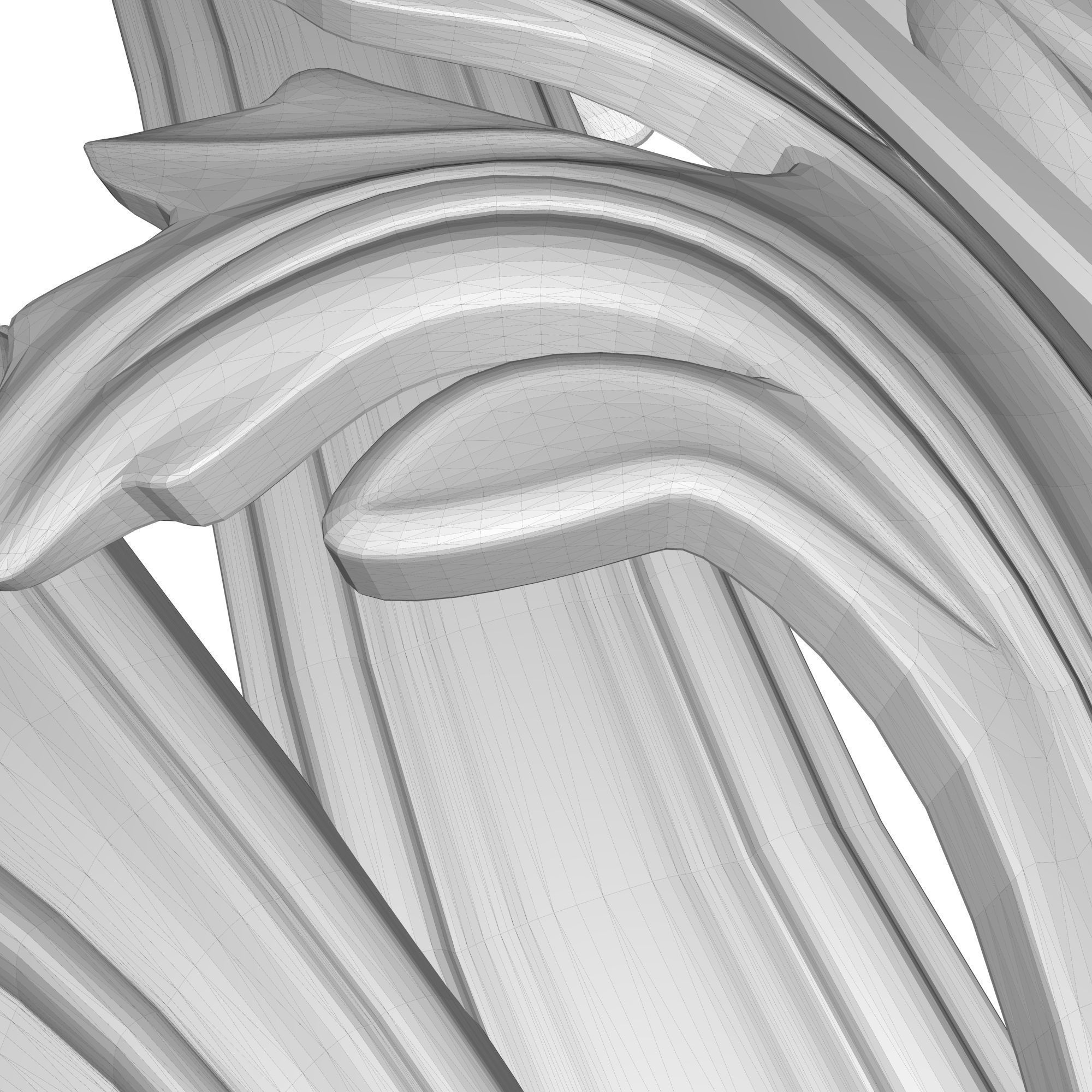 carved frame 3D model_7