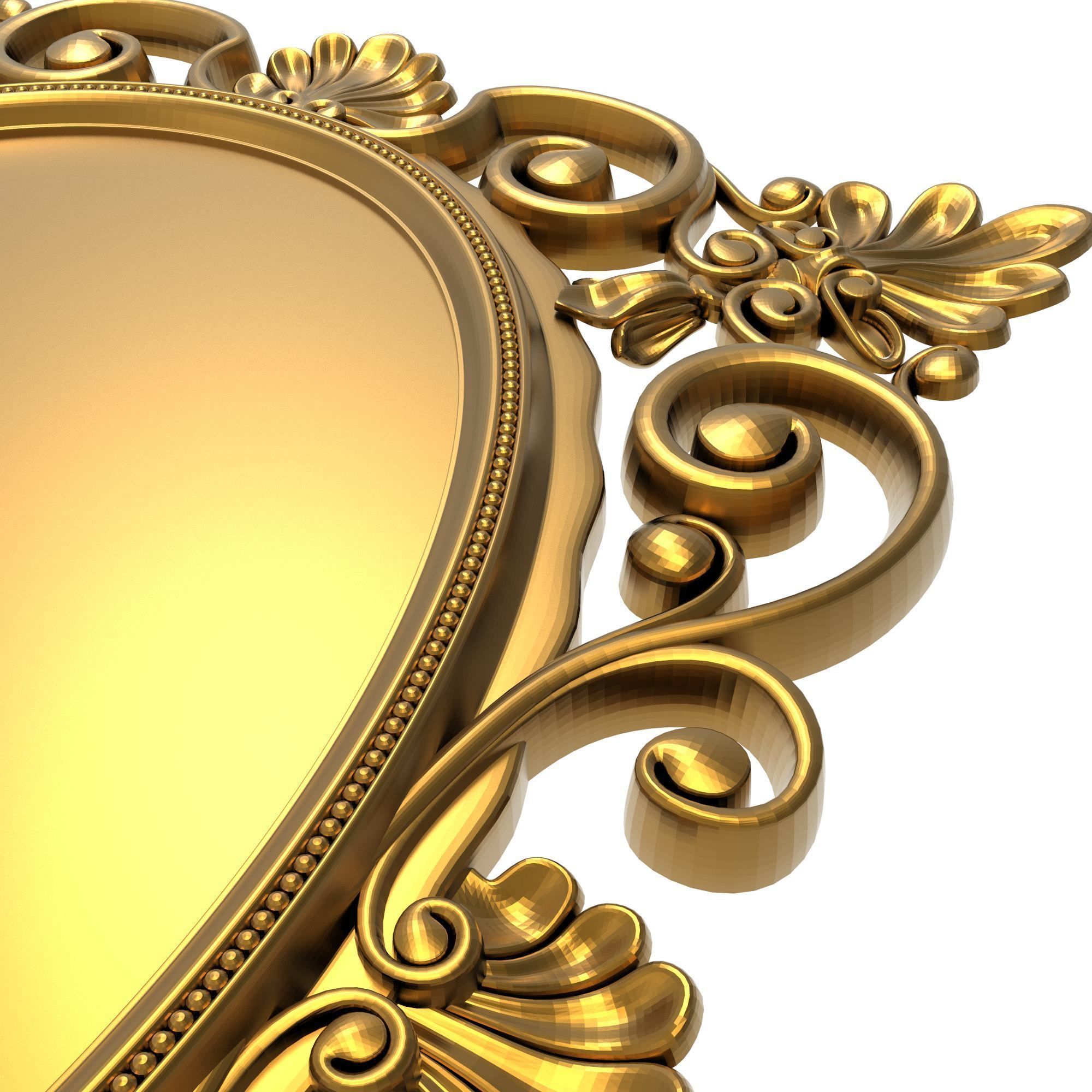 carved frame 3D model_4