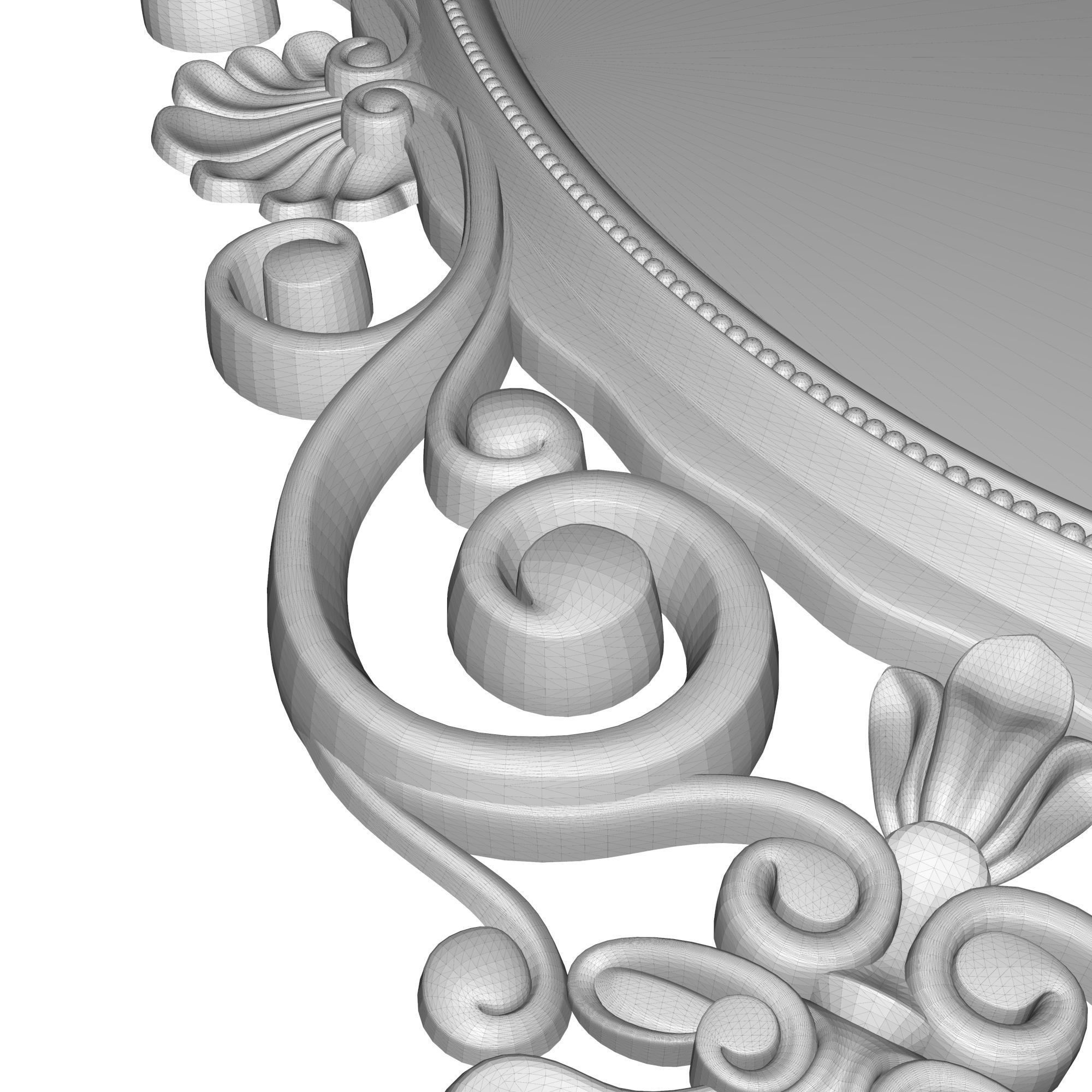 carved frame 3D model_6