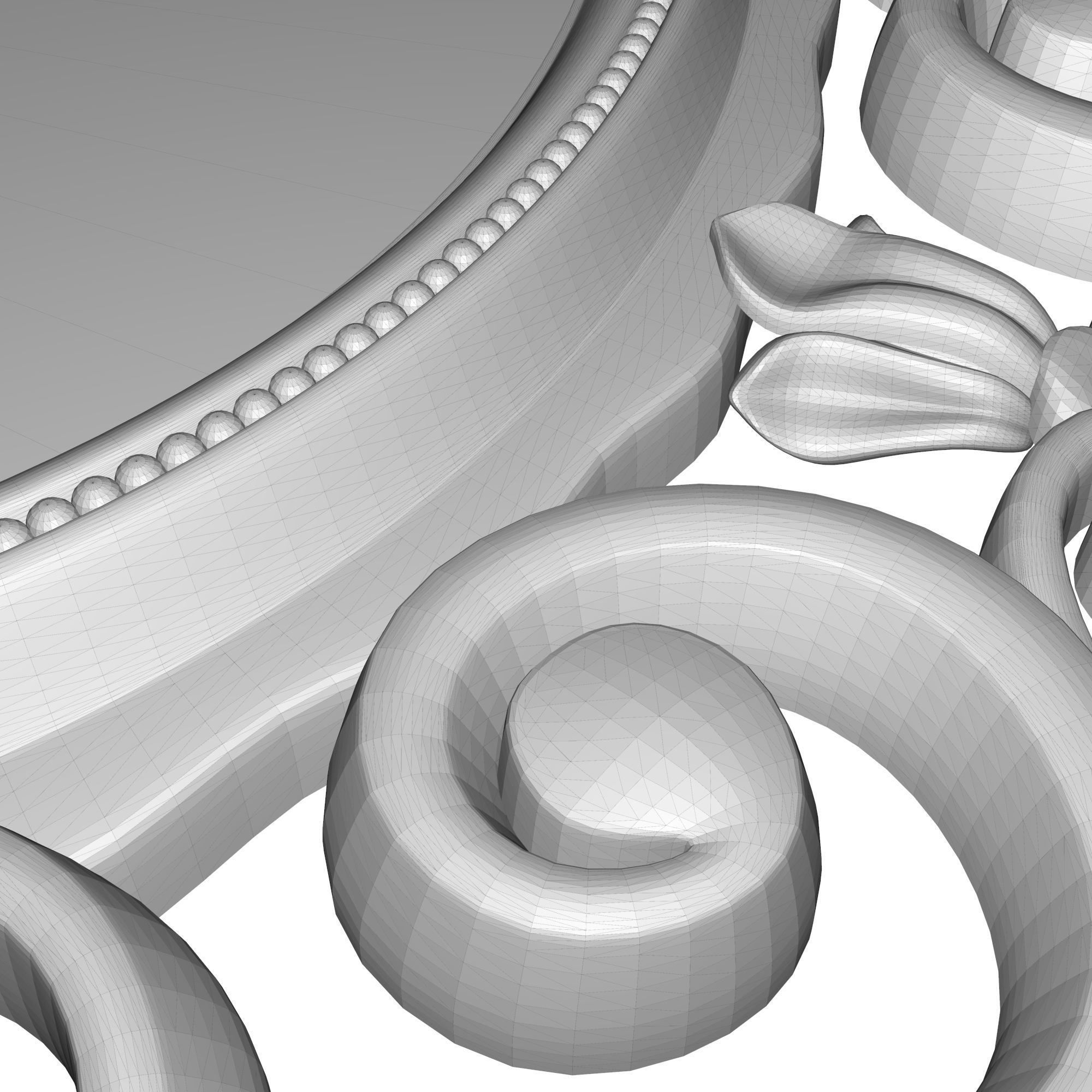 carved frame 3D model_7