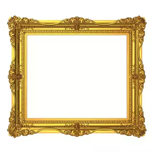 carved frame 3D model
