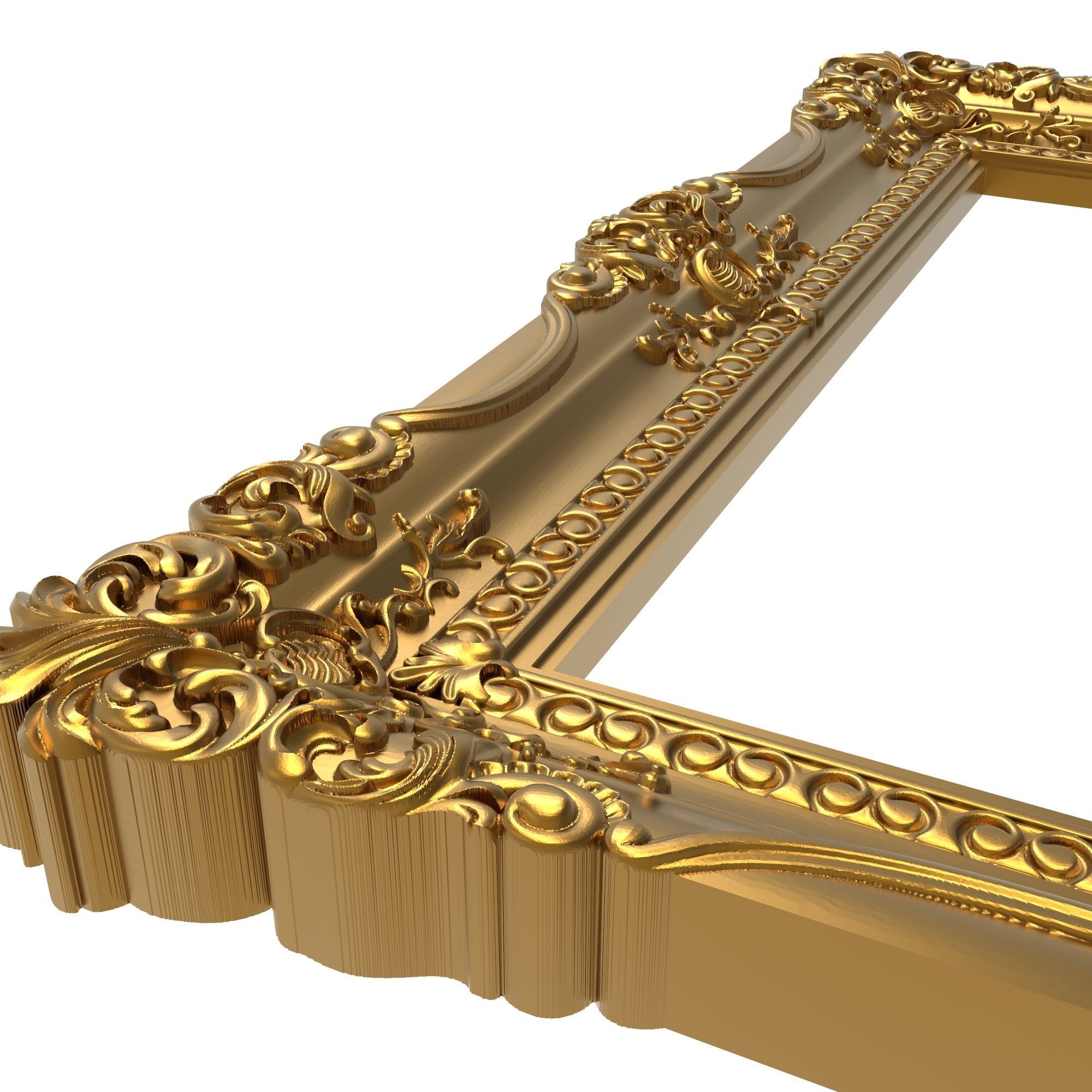carved frame 3D model_2