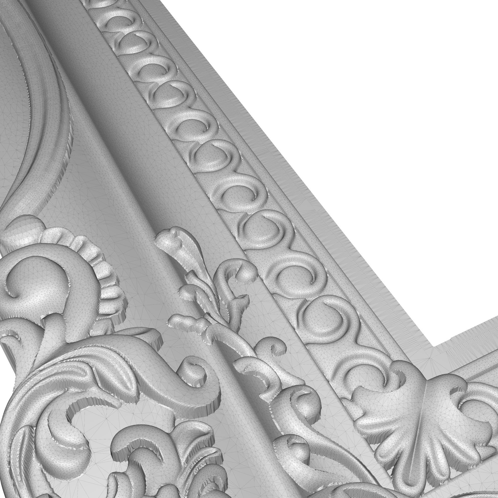 carved frame 3D model_5