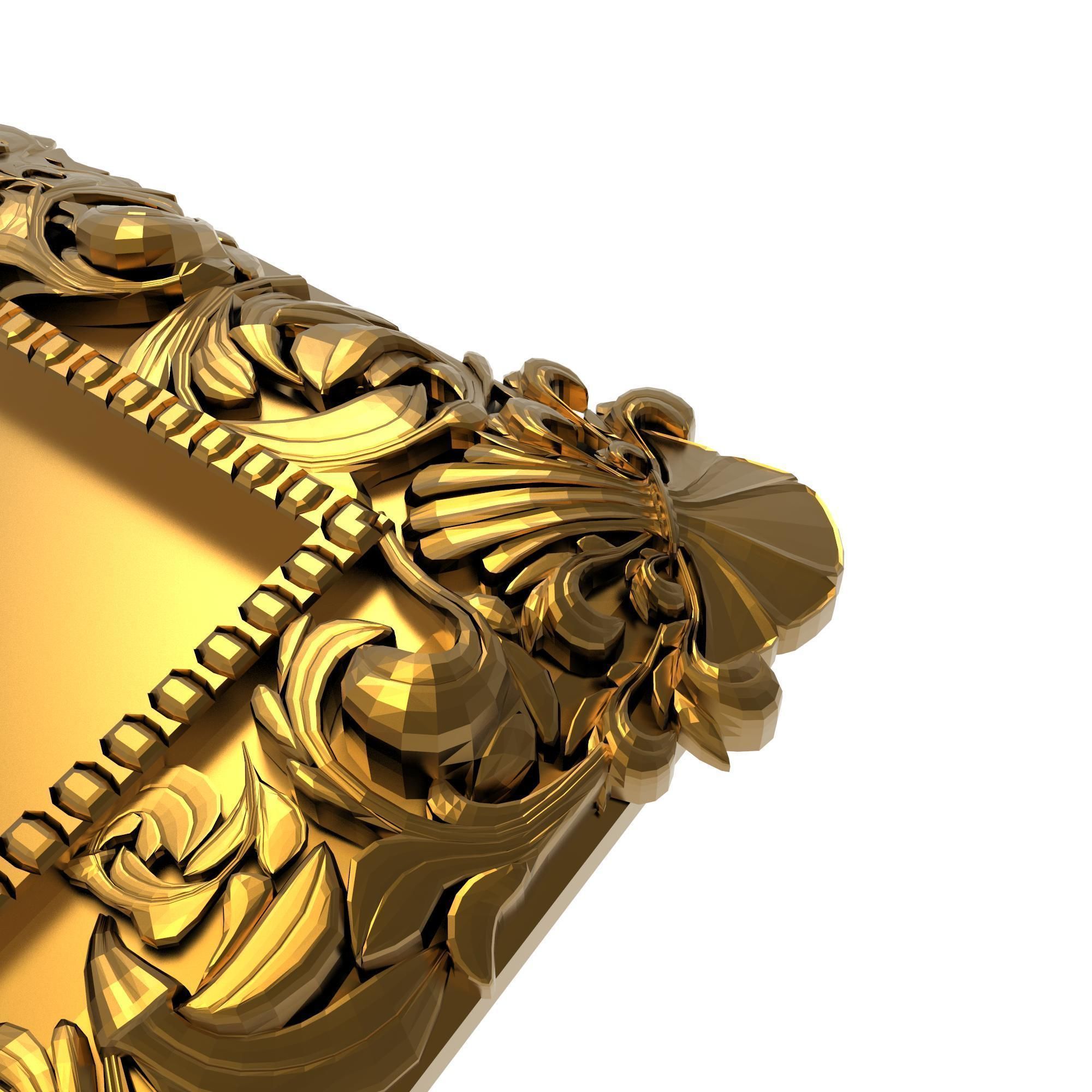 carved frame 3D model_4