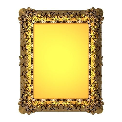 carved frame 3D model