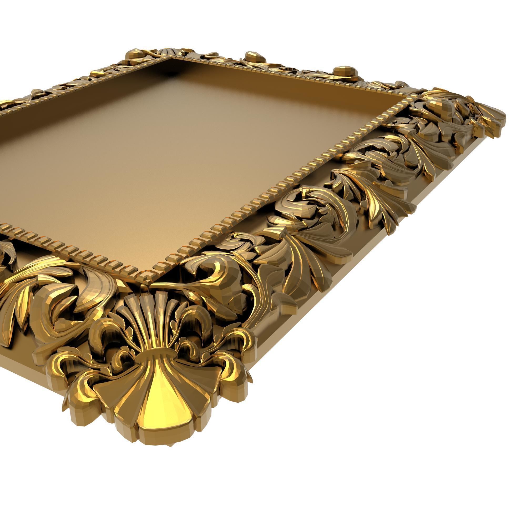 carved frame 3D model_3
