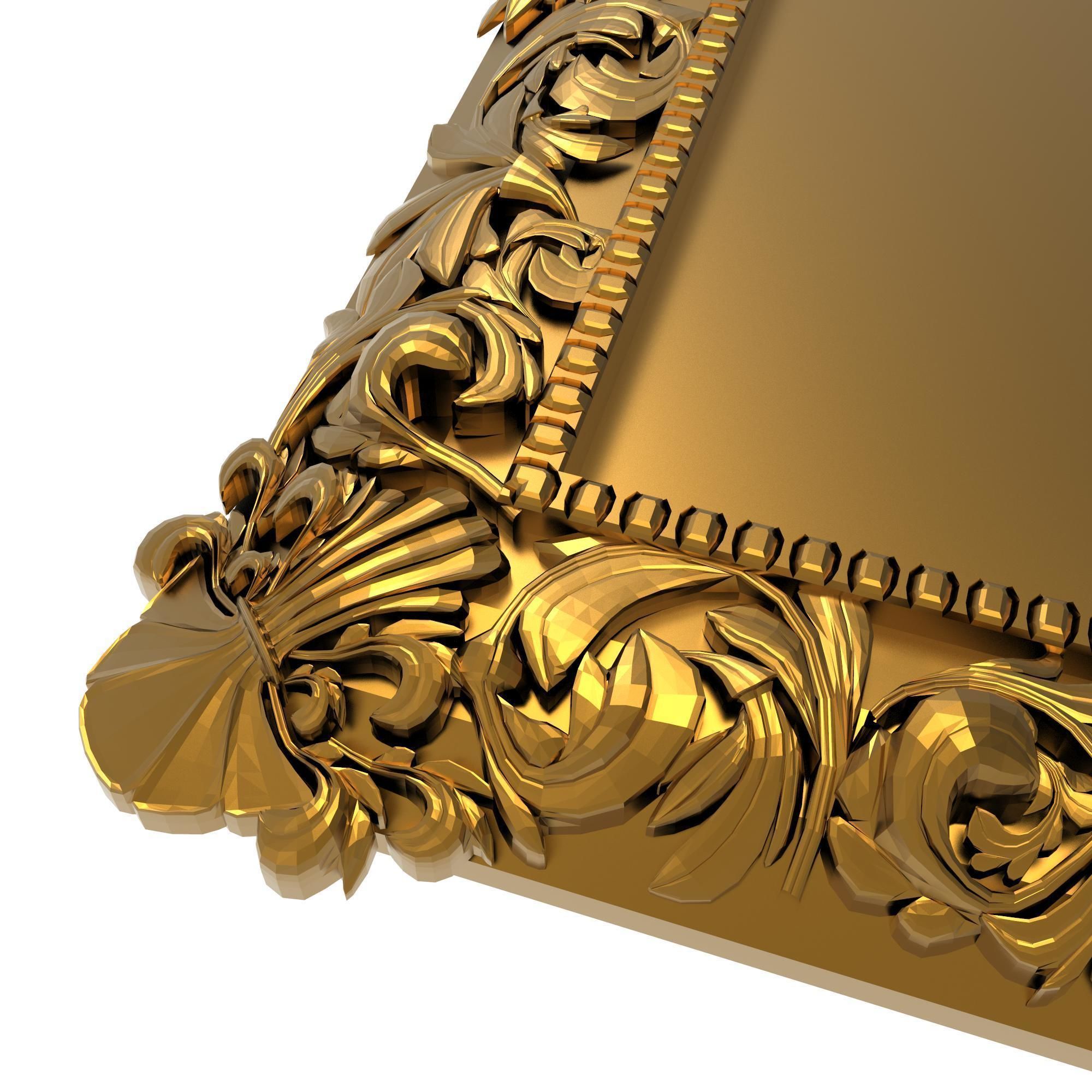carved frame 3D model_2