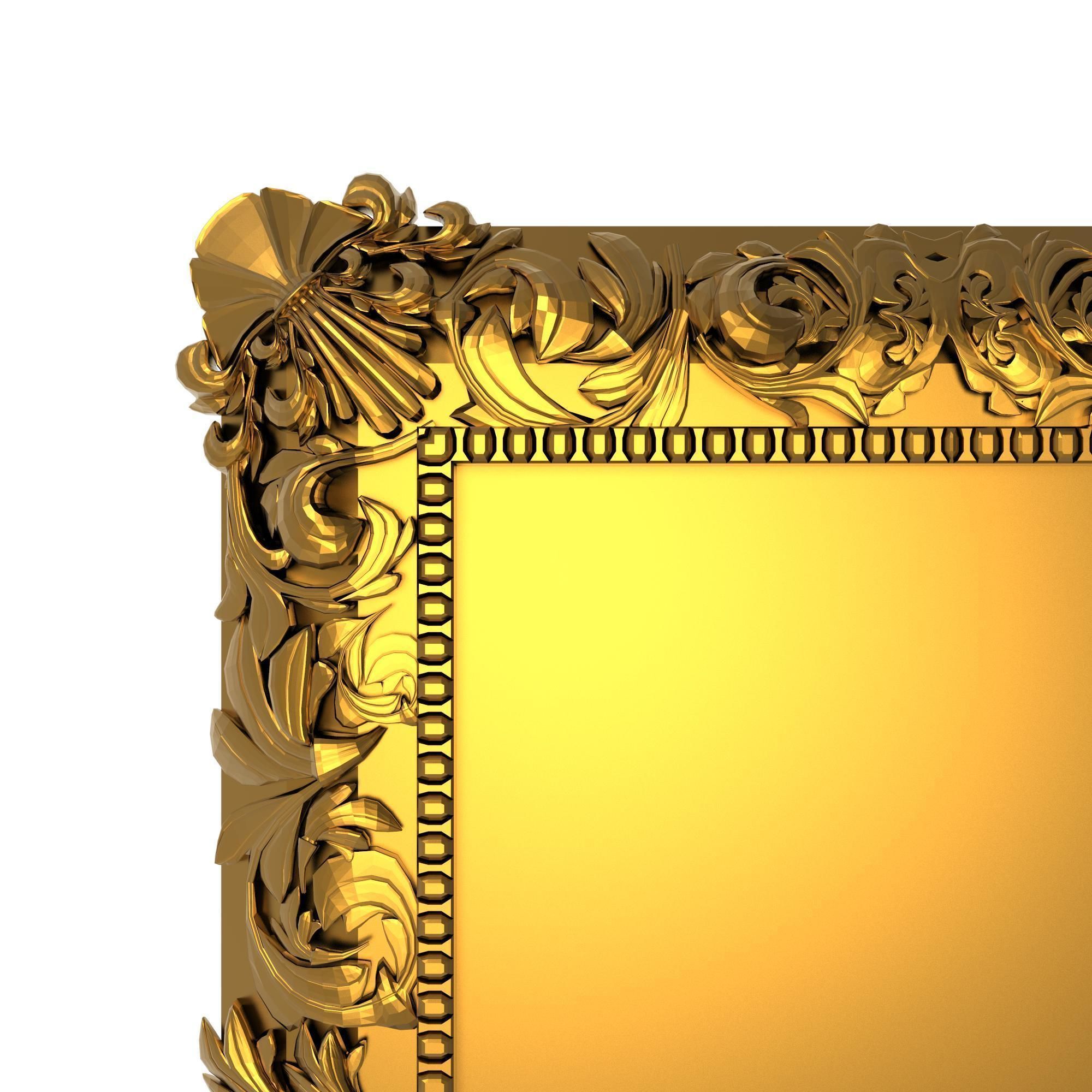 carved frame 3D model_1