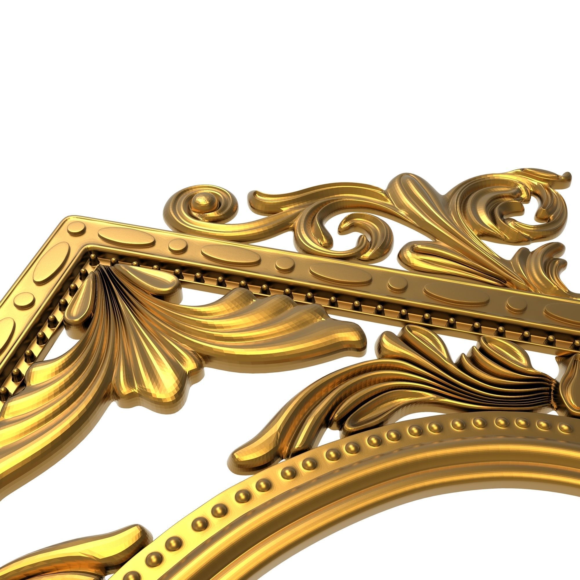carved frame 3D model_5