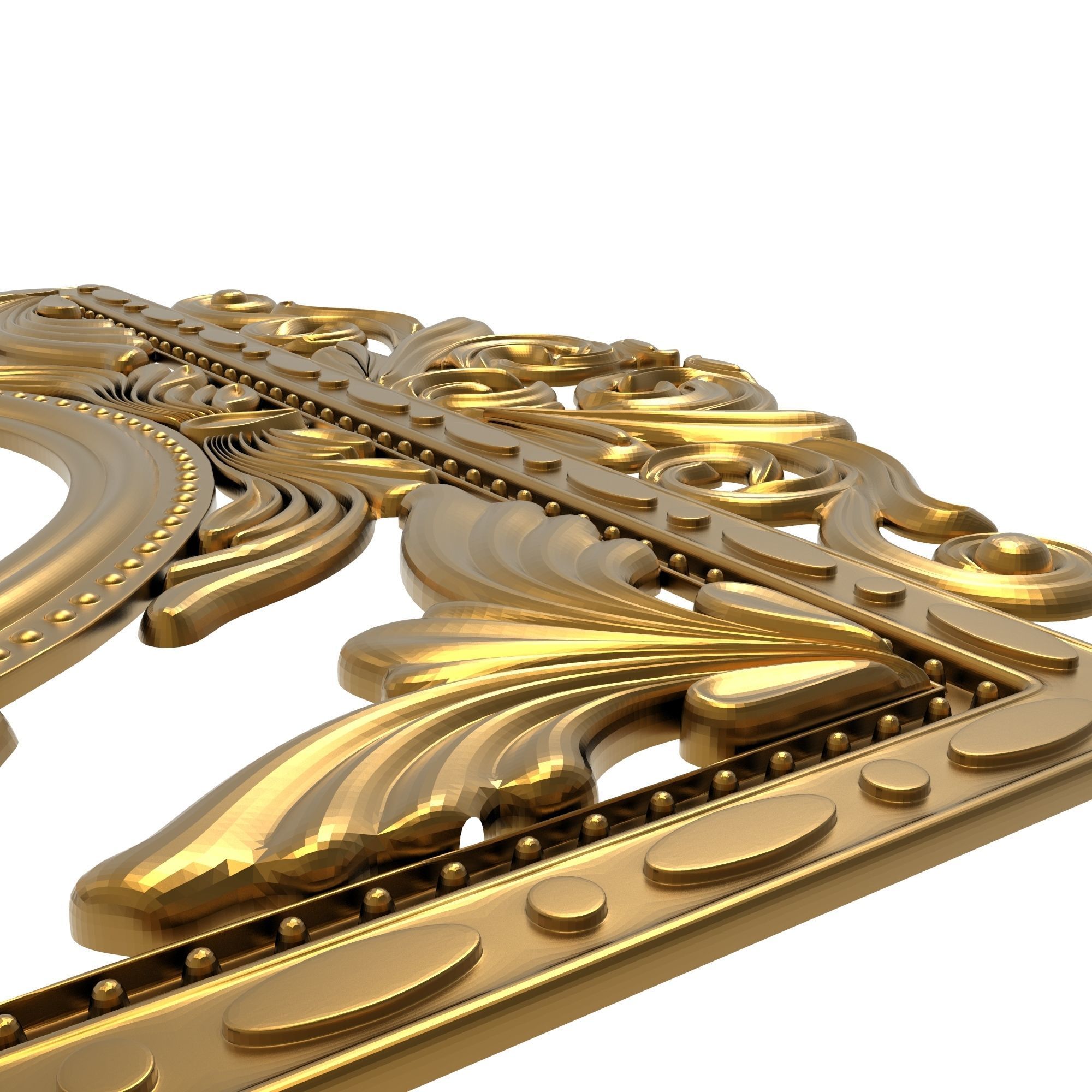 carved frame 3D model_4