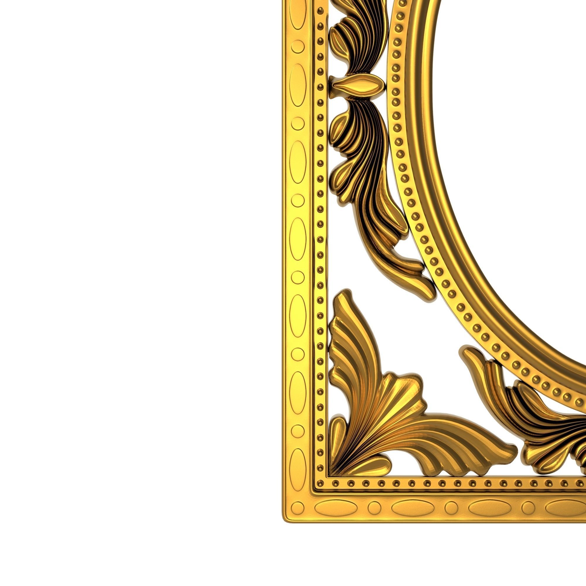 carved frame 3D model_2
