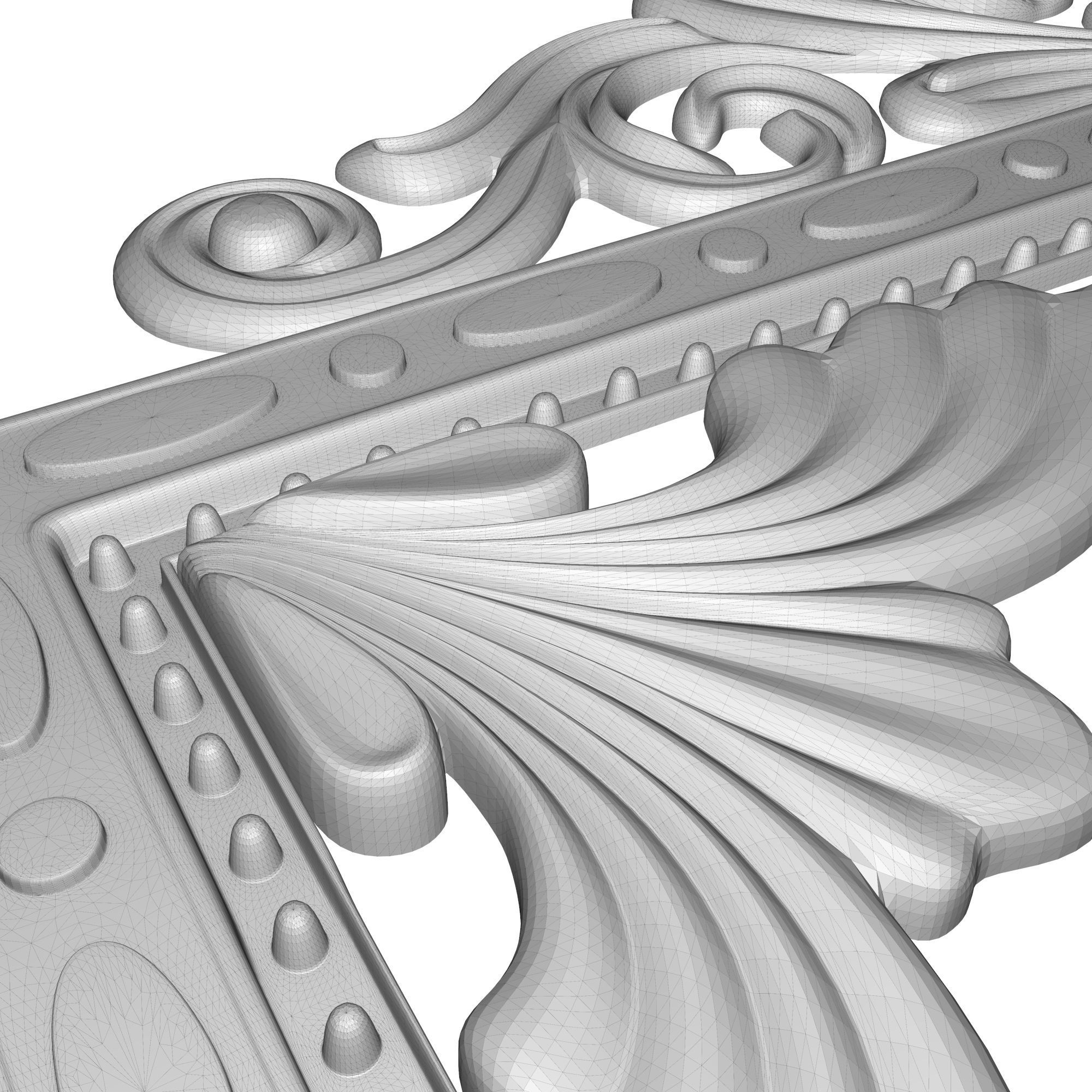 carved frame 3D model_8