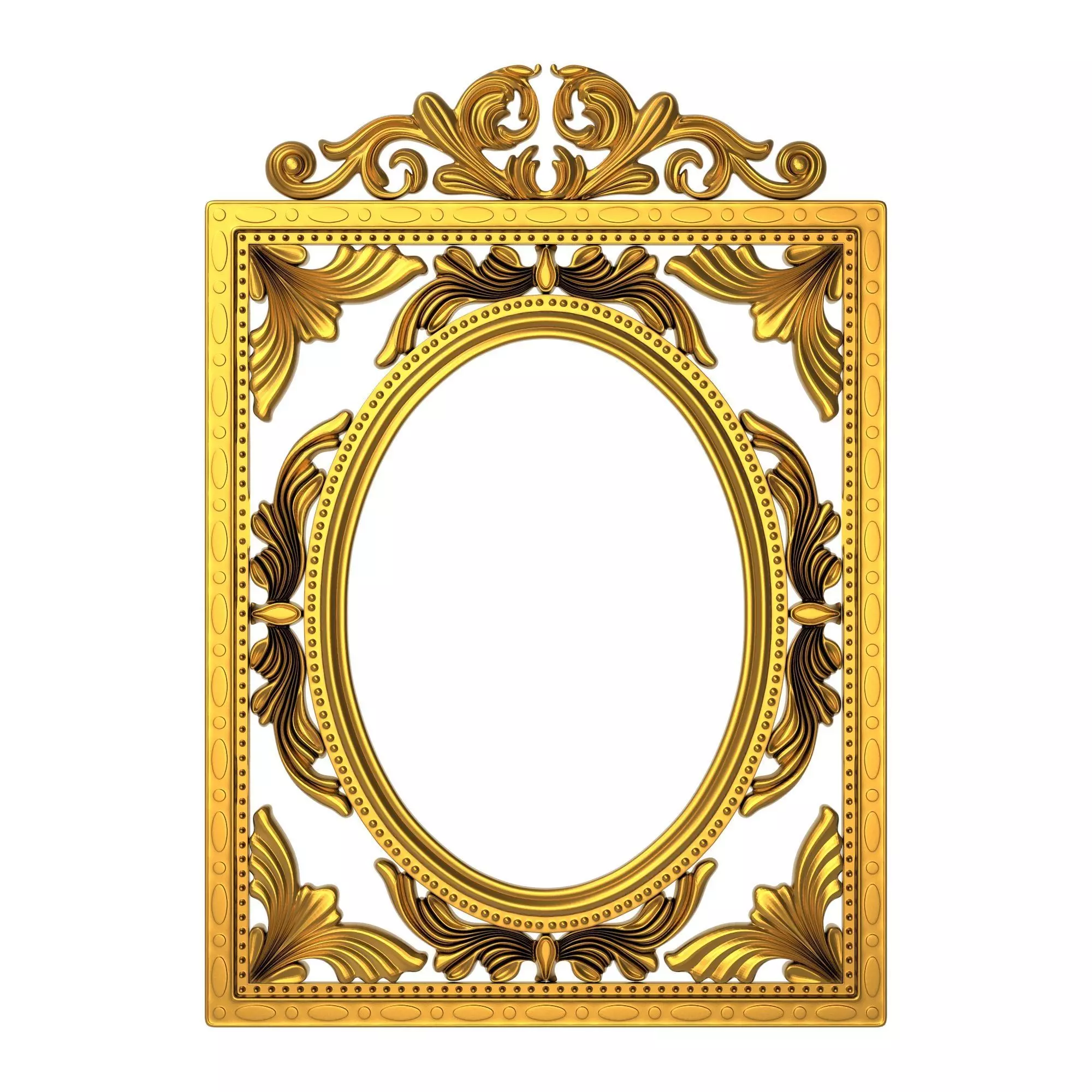 carved frame 3D model_0