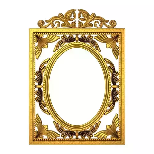 carved frame 3D model