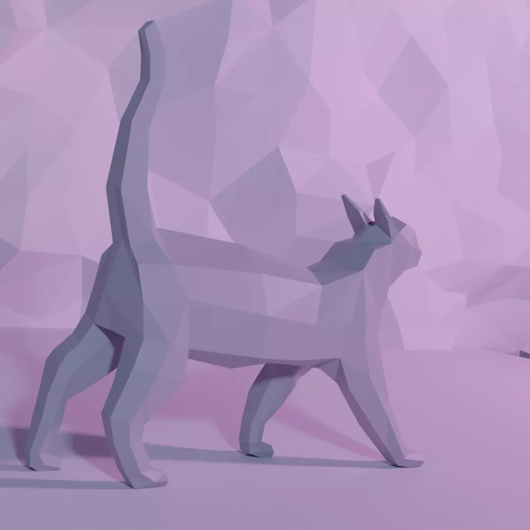 CAT LOWPOLY Free 3D print model
