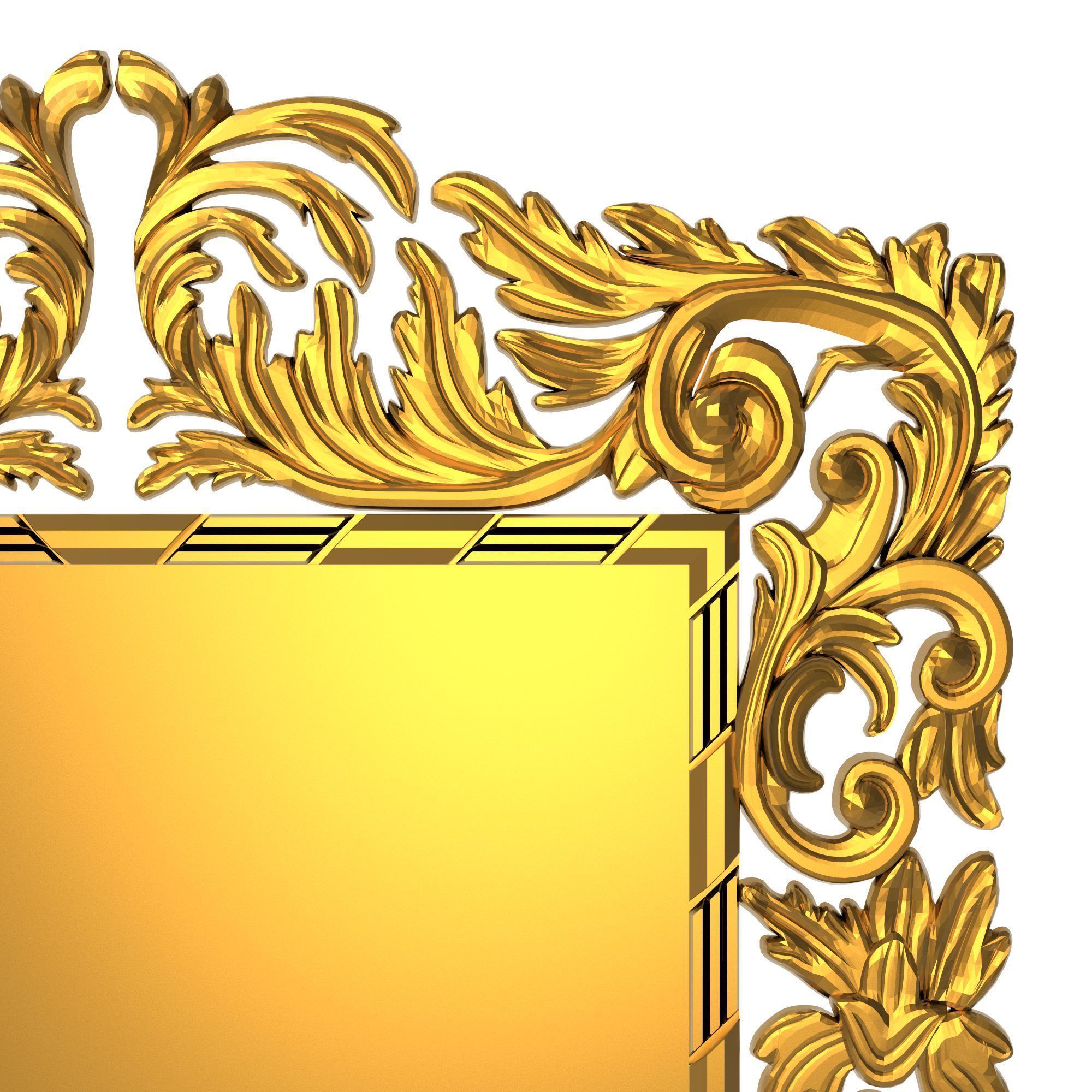 carved frame 3D model_1