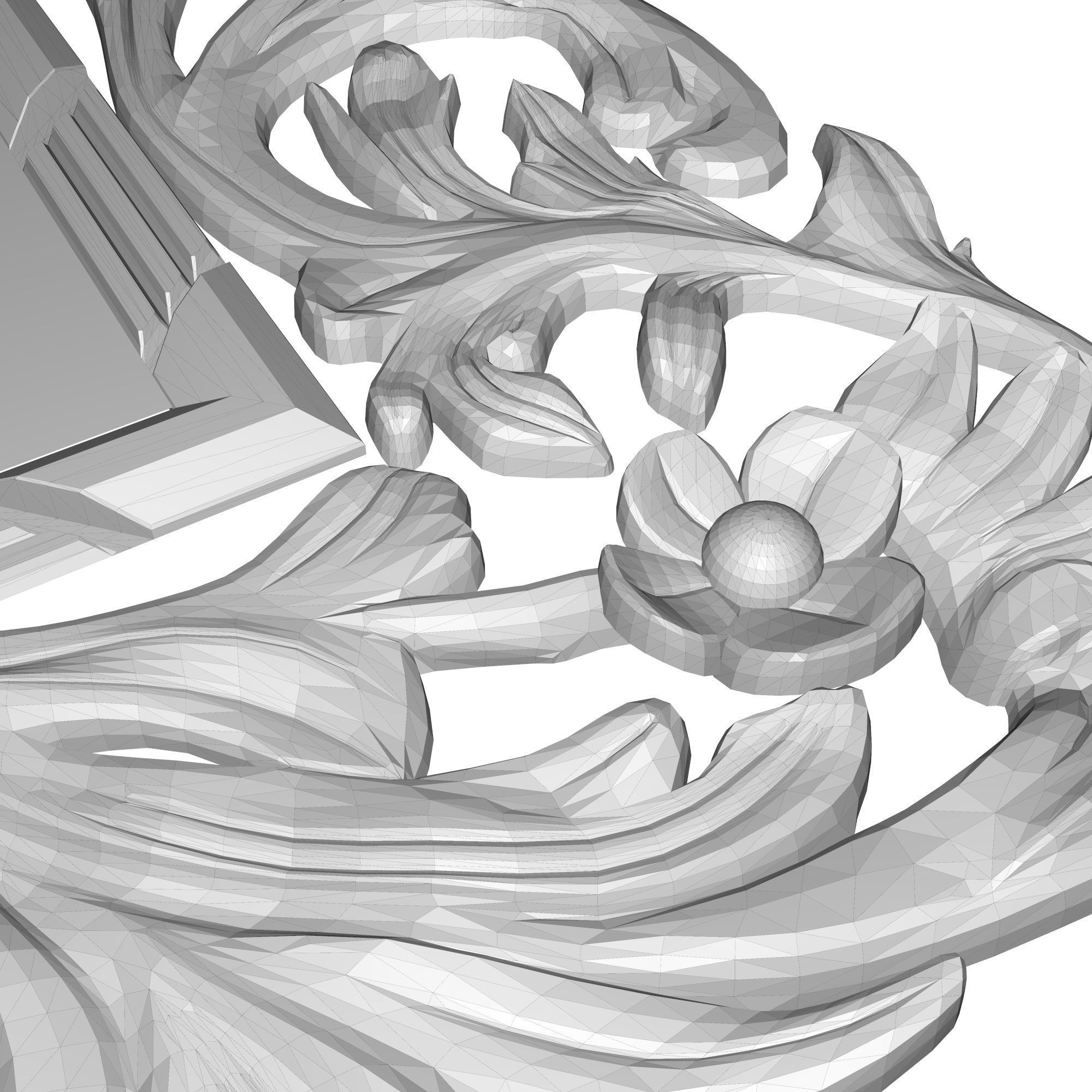 carved frame 3D model_3