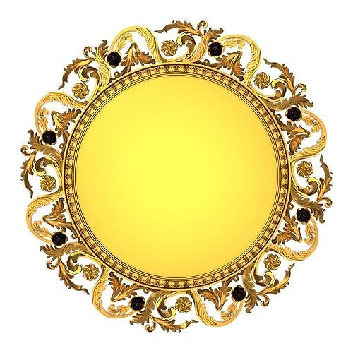 carved frame 3D model