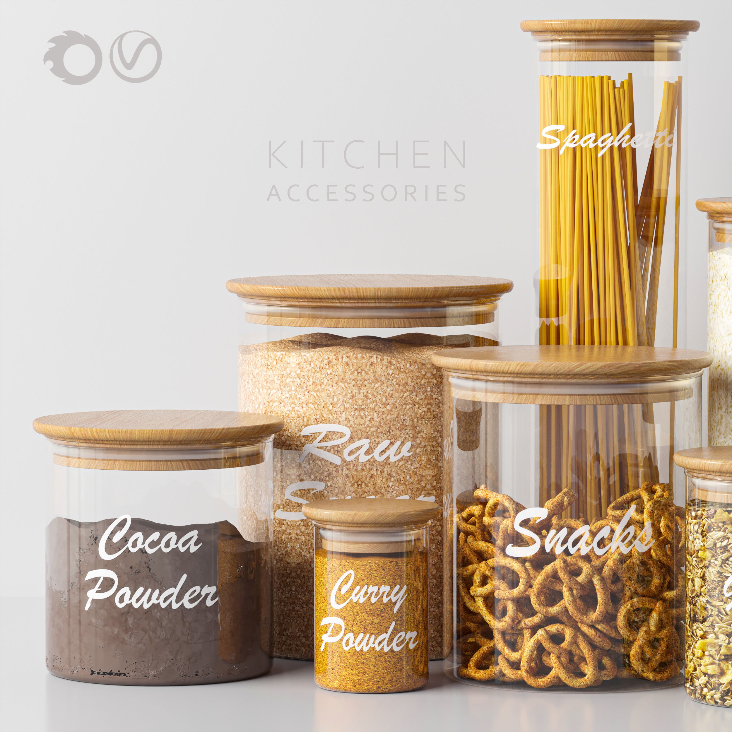 kitchen accessories 3D model_2