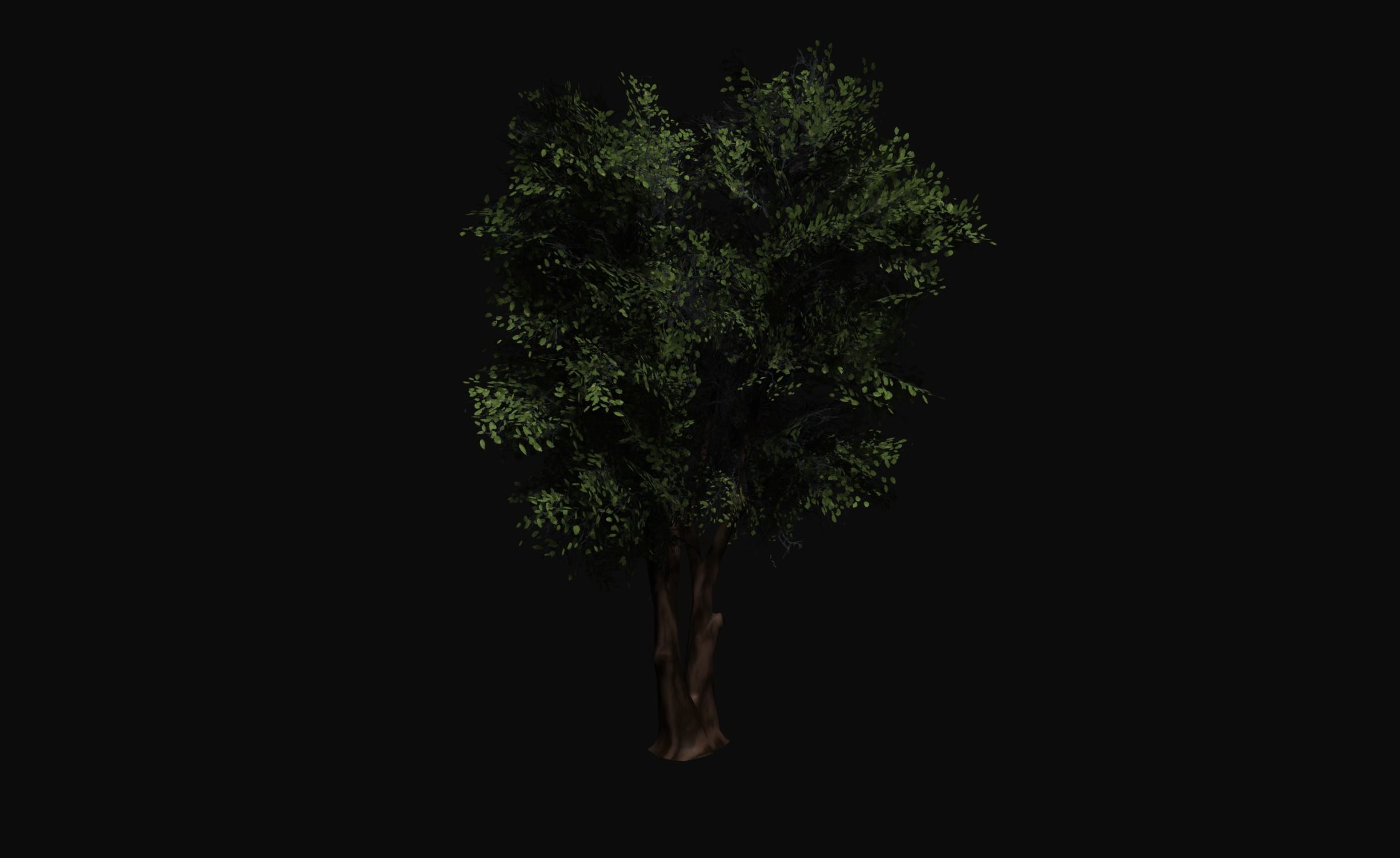 Tree with Modular Planes 3D model_2