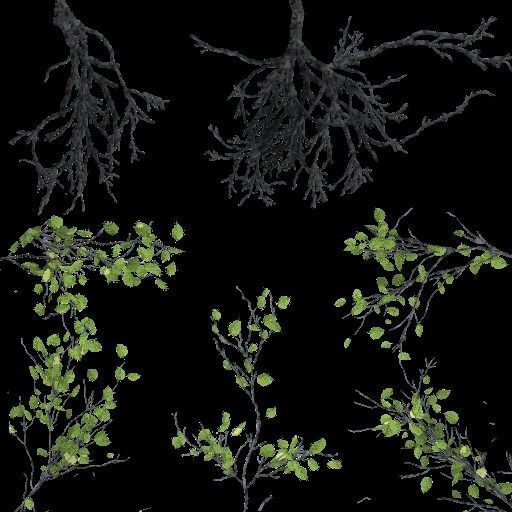 Tree with Modular Planes 3D model_1