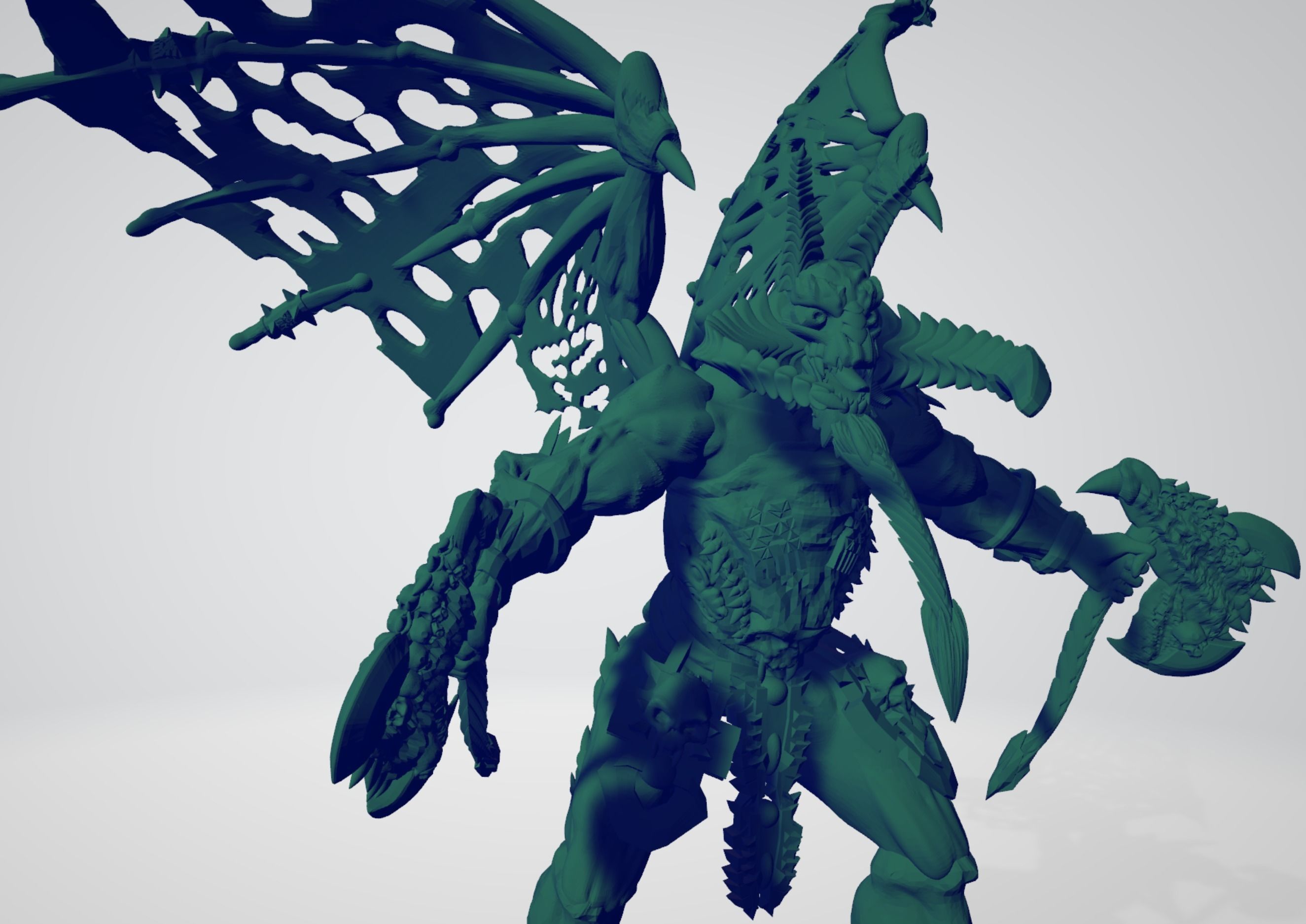 Winged Demon of Wrath 3D print model_1