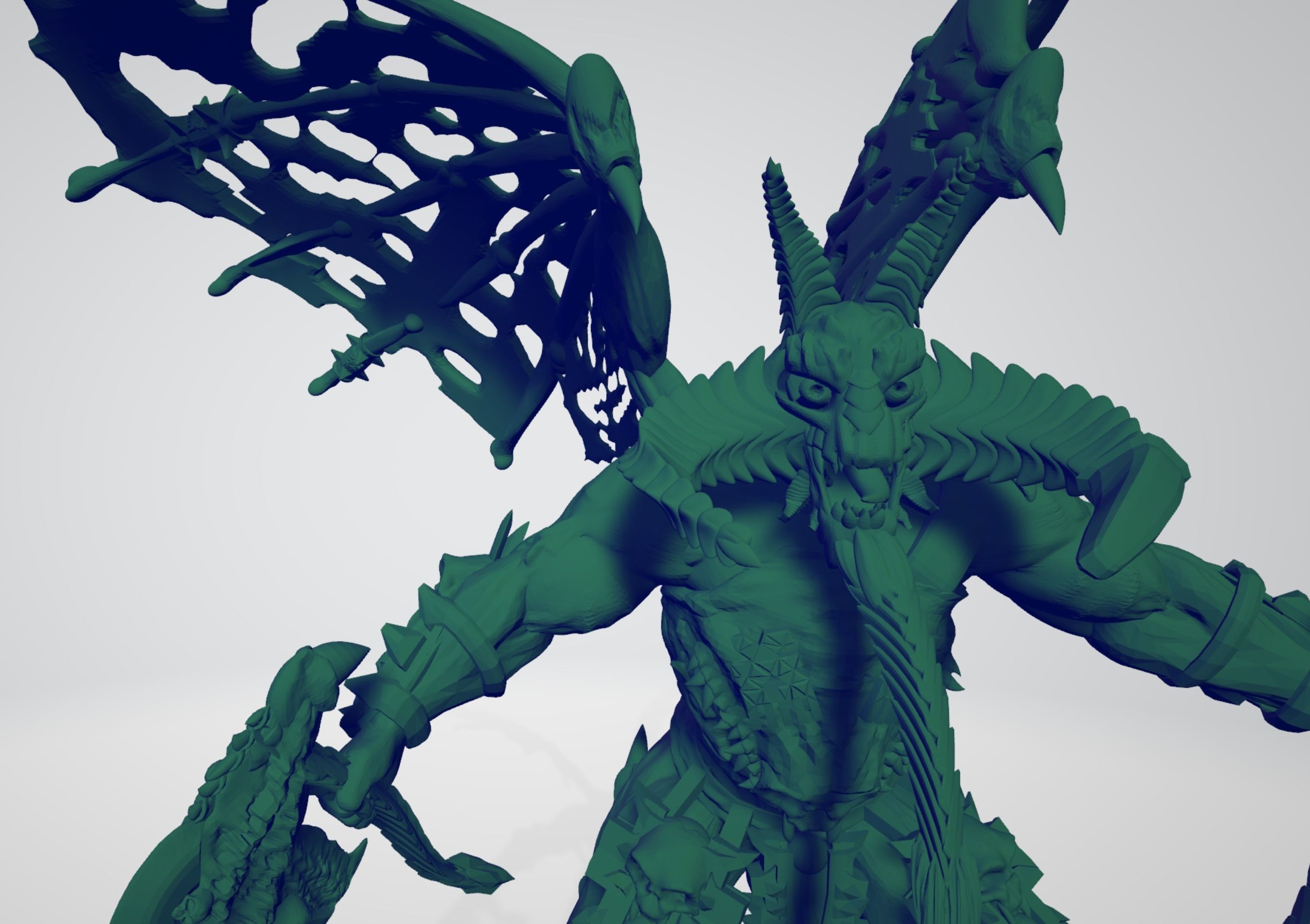 Winged Demon of Wrath 3D print model_2