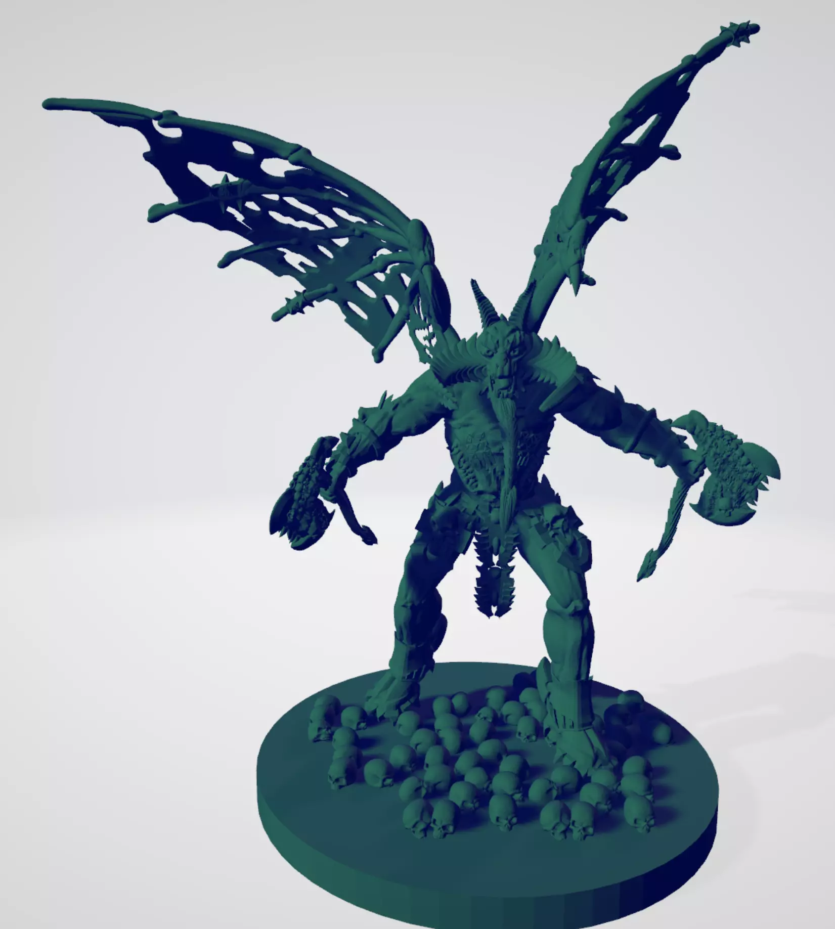 Winged Demon of Wrath 3D print model_0