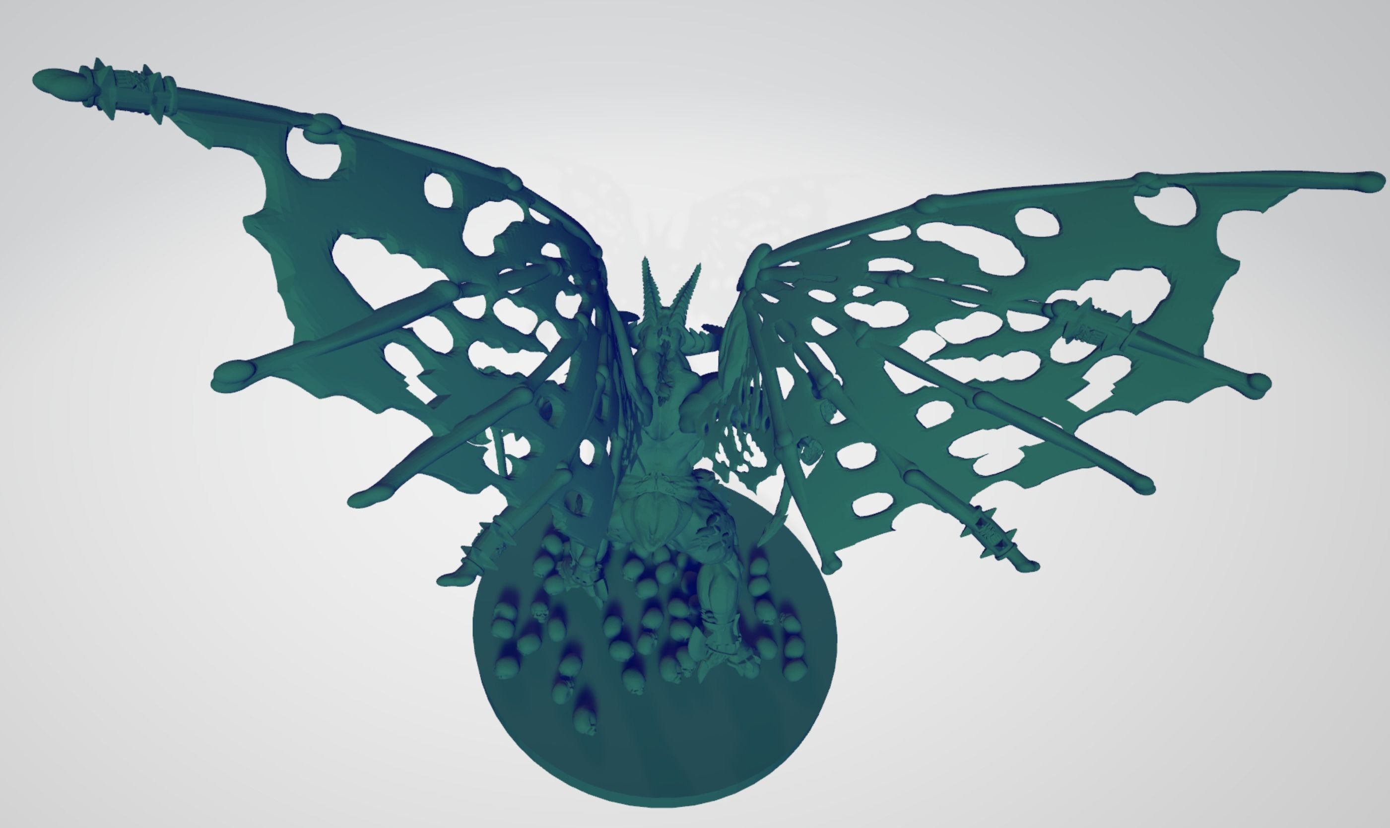 Winged Demon of Wrath 3D print model_4