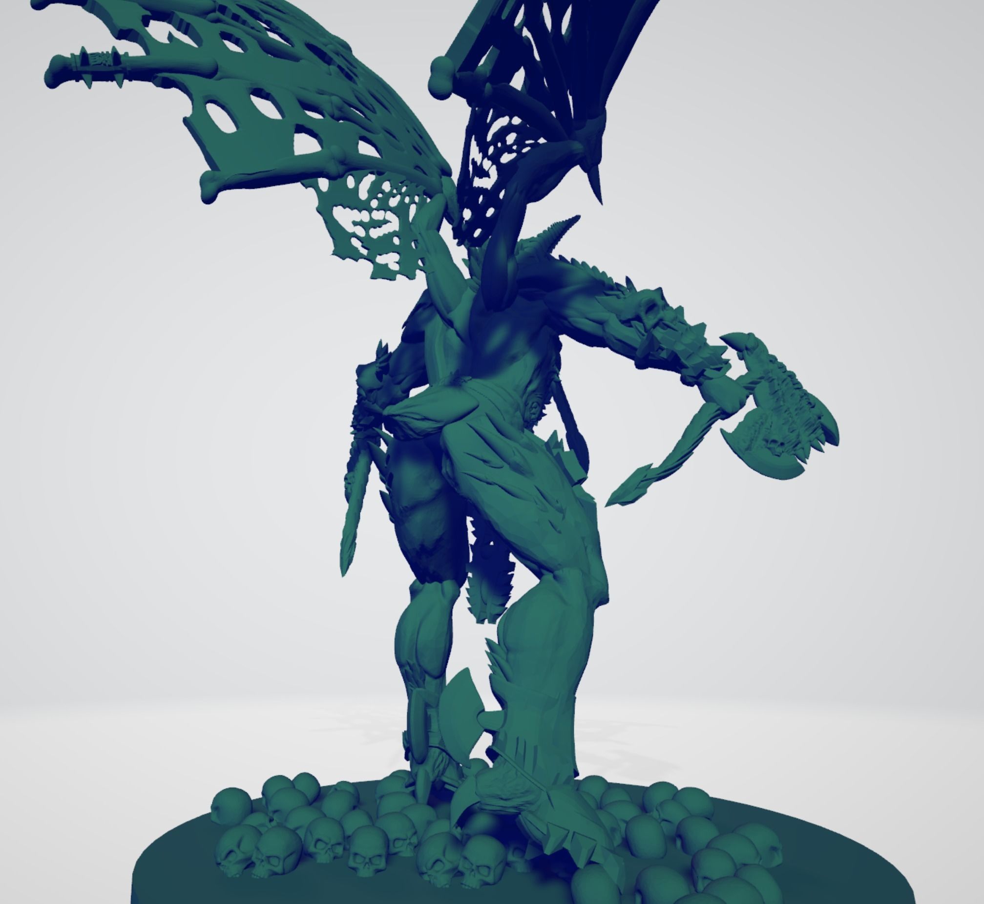 Winged Demon of Wrath 3D print model_3