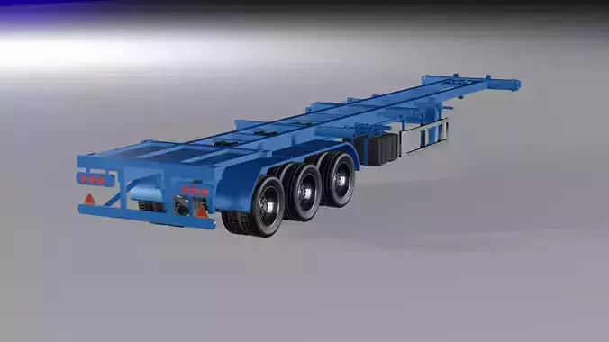 Container carrier skeleton trailer 
