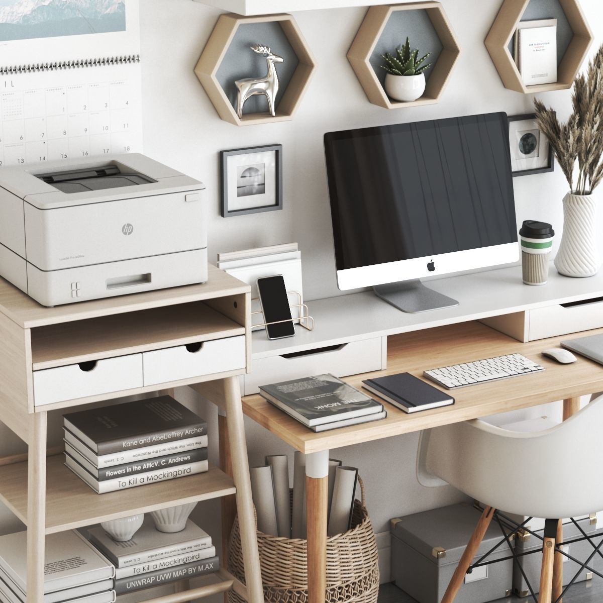 Office workplace 51 3D model_1