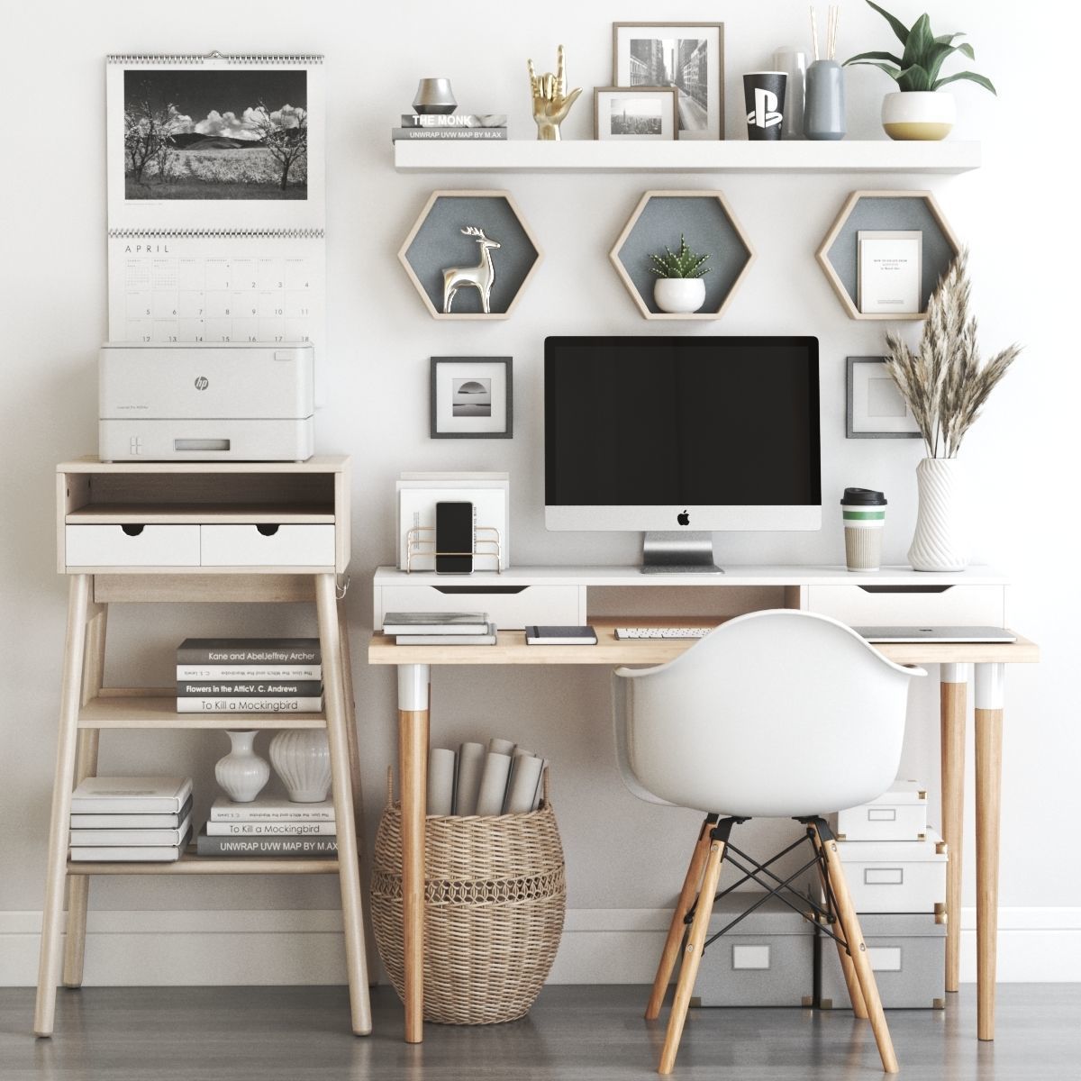 Office workplace 51 3D model_3