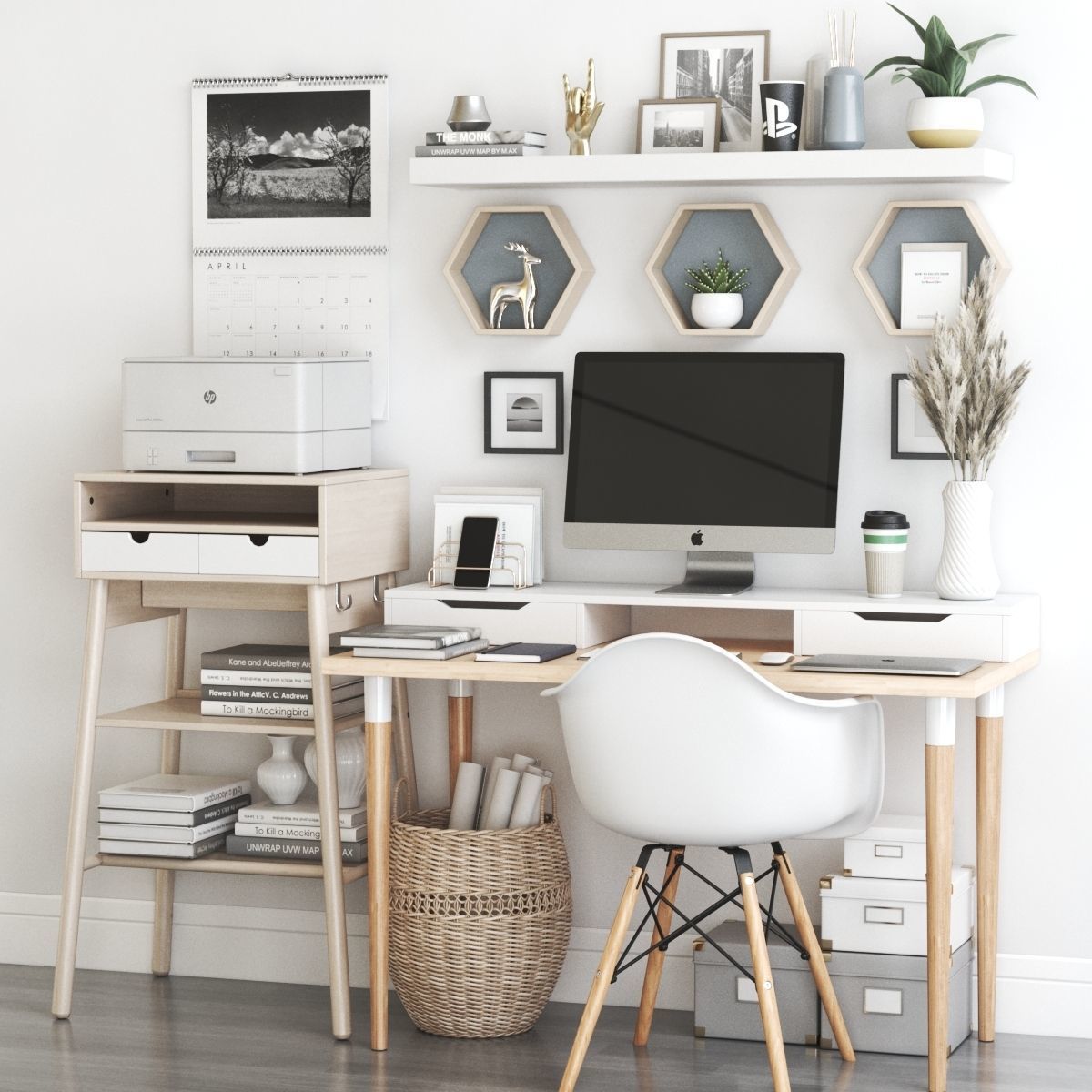 Office workplace 51 3D model_4