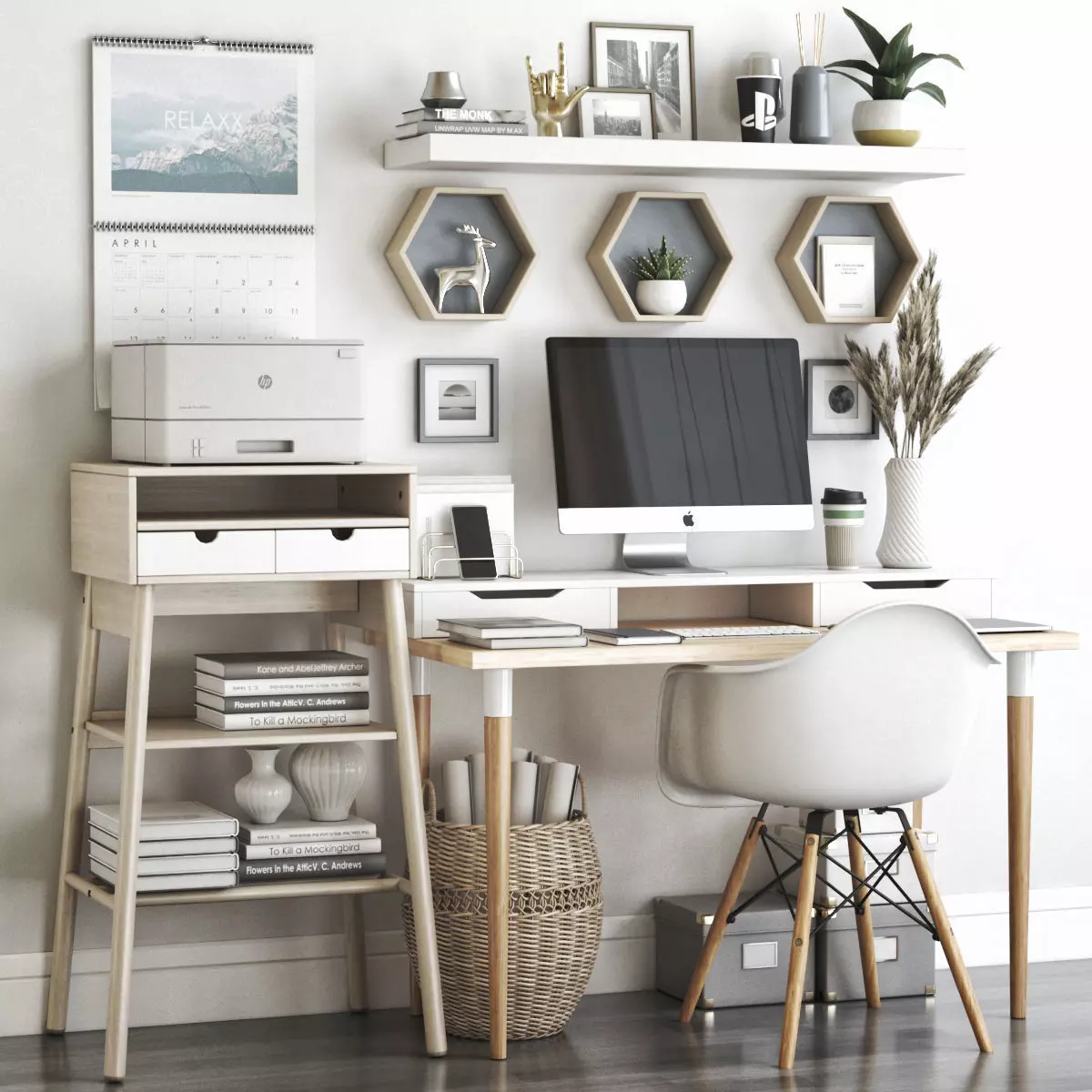 Office workplace 51 3D model_0