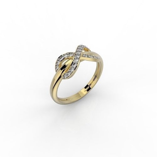 Tiffany diamonds infinite ring 3D print model