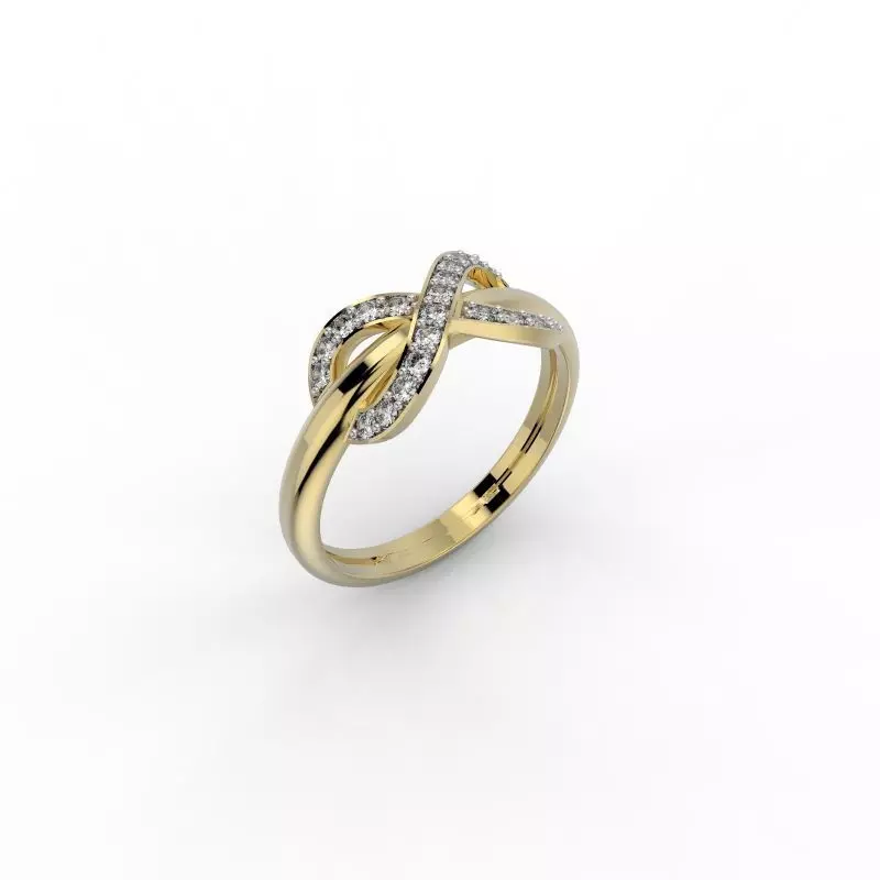 Tiffany diamonds infinite ring 3D print model_0