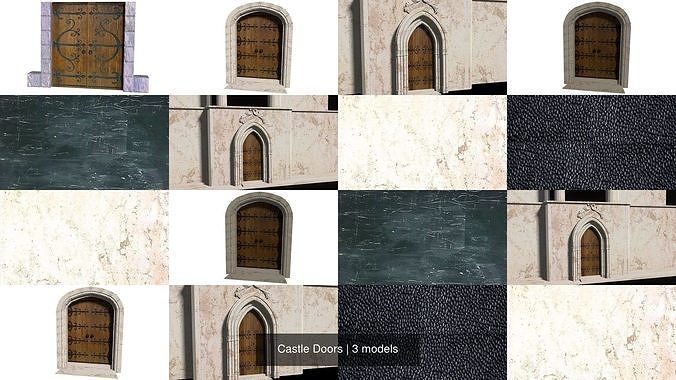 Castle Doors 3D Model Collection