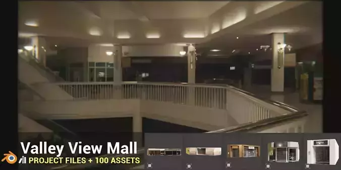 Mall From The Oldest View - Project Files and Assets 3D model