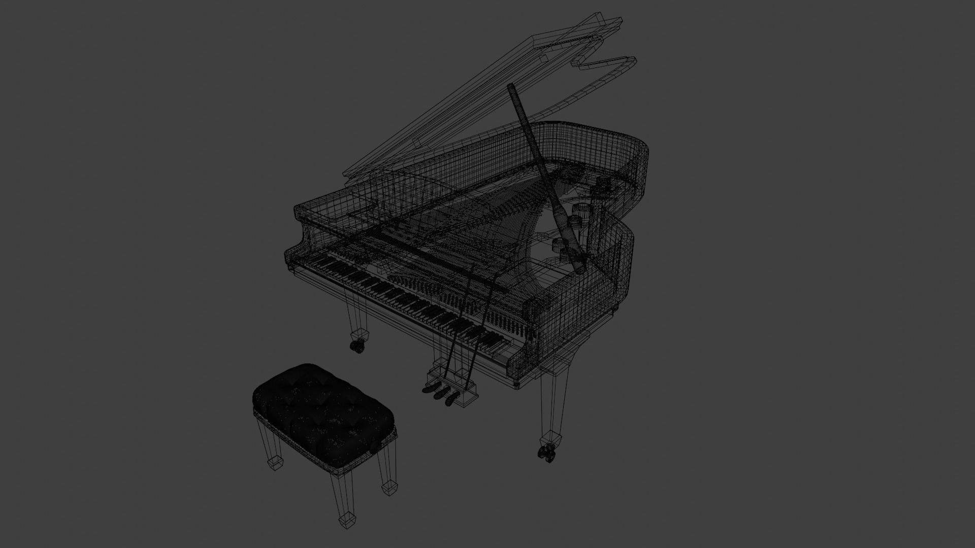 Grand Piano 3D model_9
