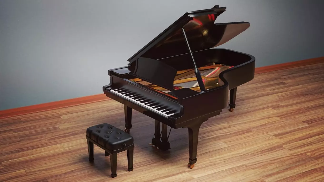 Grand Piano 3D model_0