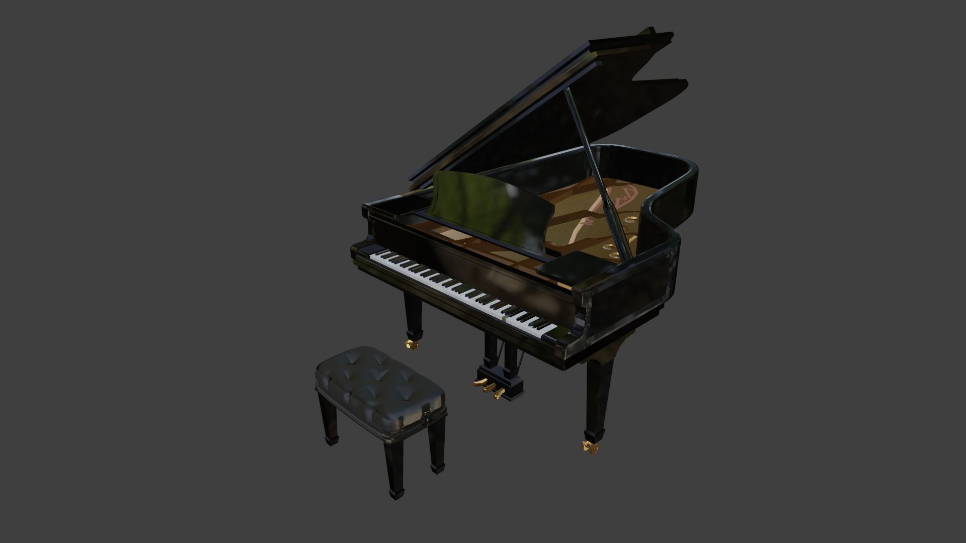 Grand Piano 3D model_2